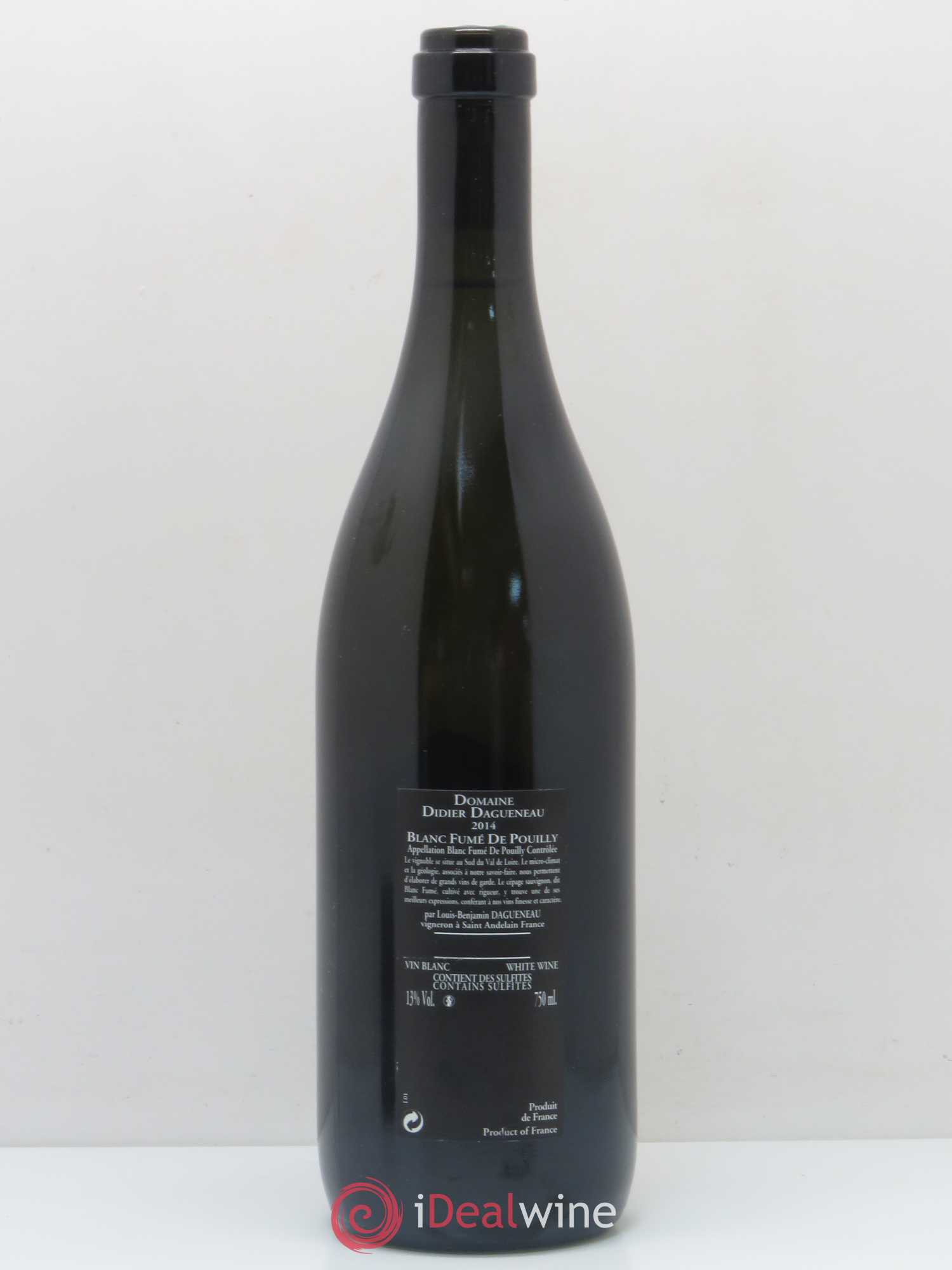 Vin de France (anciennement Pouilly-Fumé) Silex Dagueneau (Domaine Didier - Louis-Benjamin) 2014 - Lot de 1 bouteille - 1