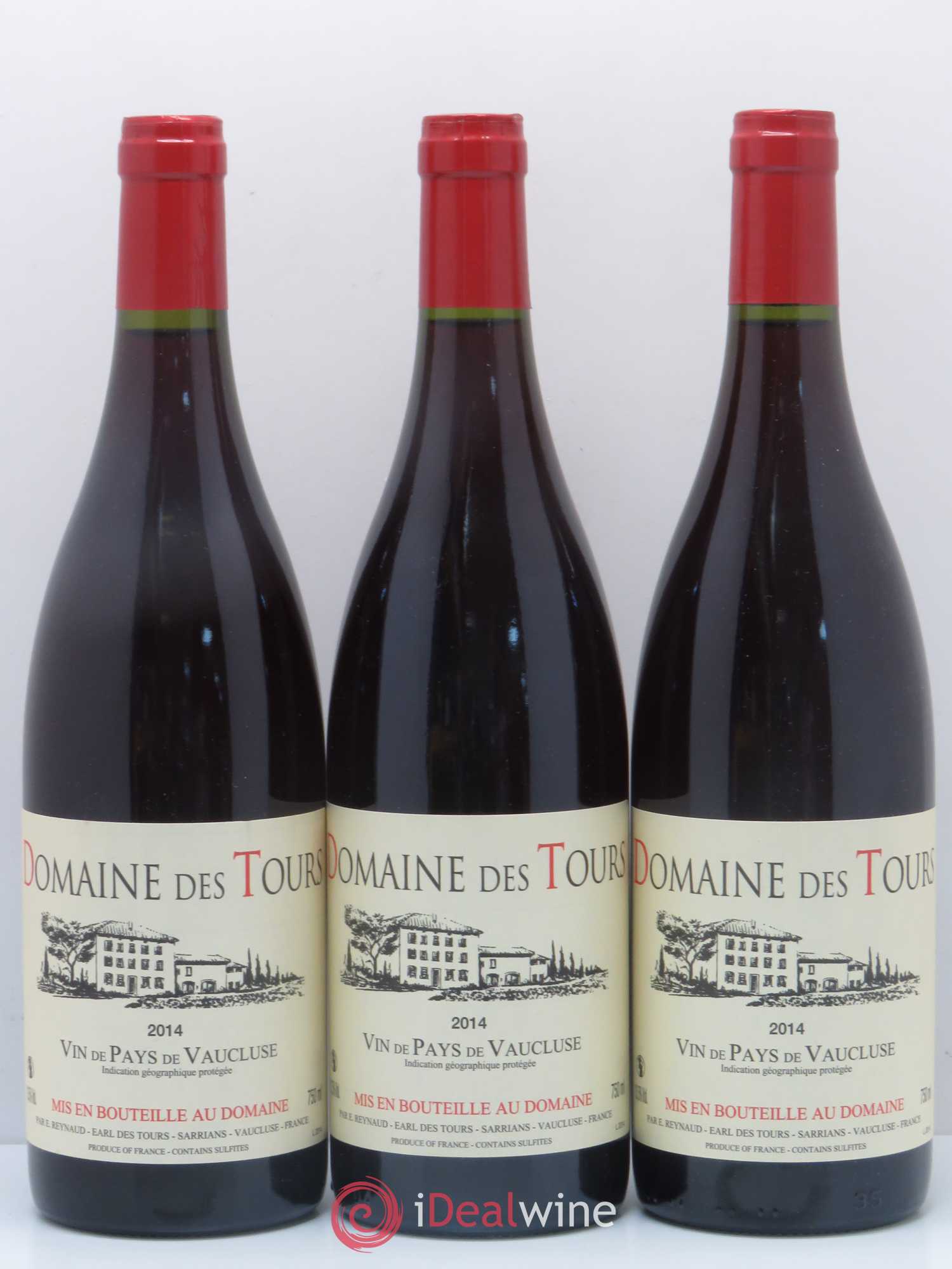 Vaucluse (Vin de Pays de Vaucluse) Domaine des Tours Emmanuel Reynaud 2014 - Lot de 3 bouteilles - 0