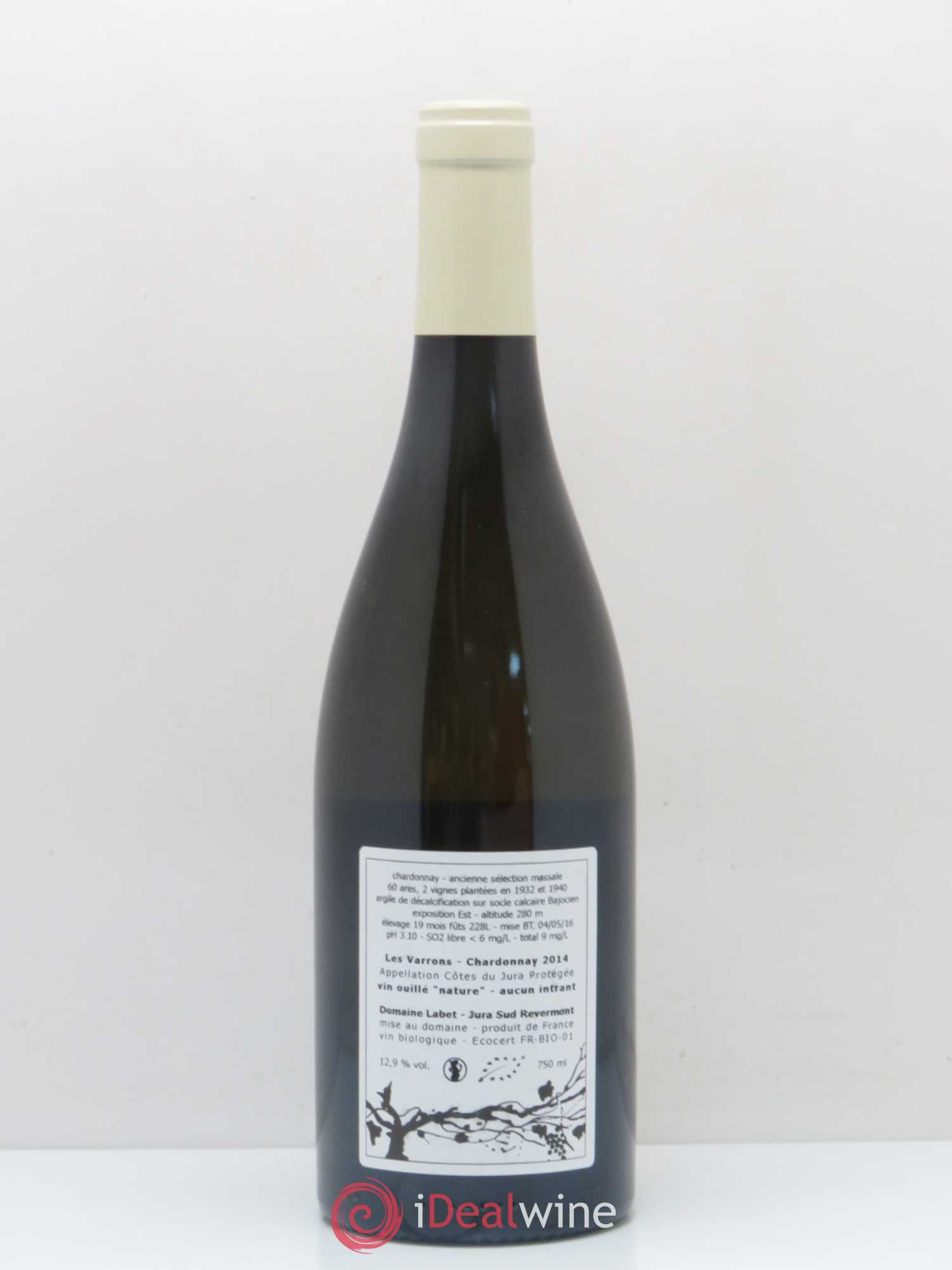 Côtes du Jura Chardonnay Les Varrons Labet 2014 - Posten von 1 Flasche - 1