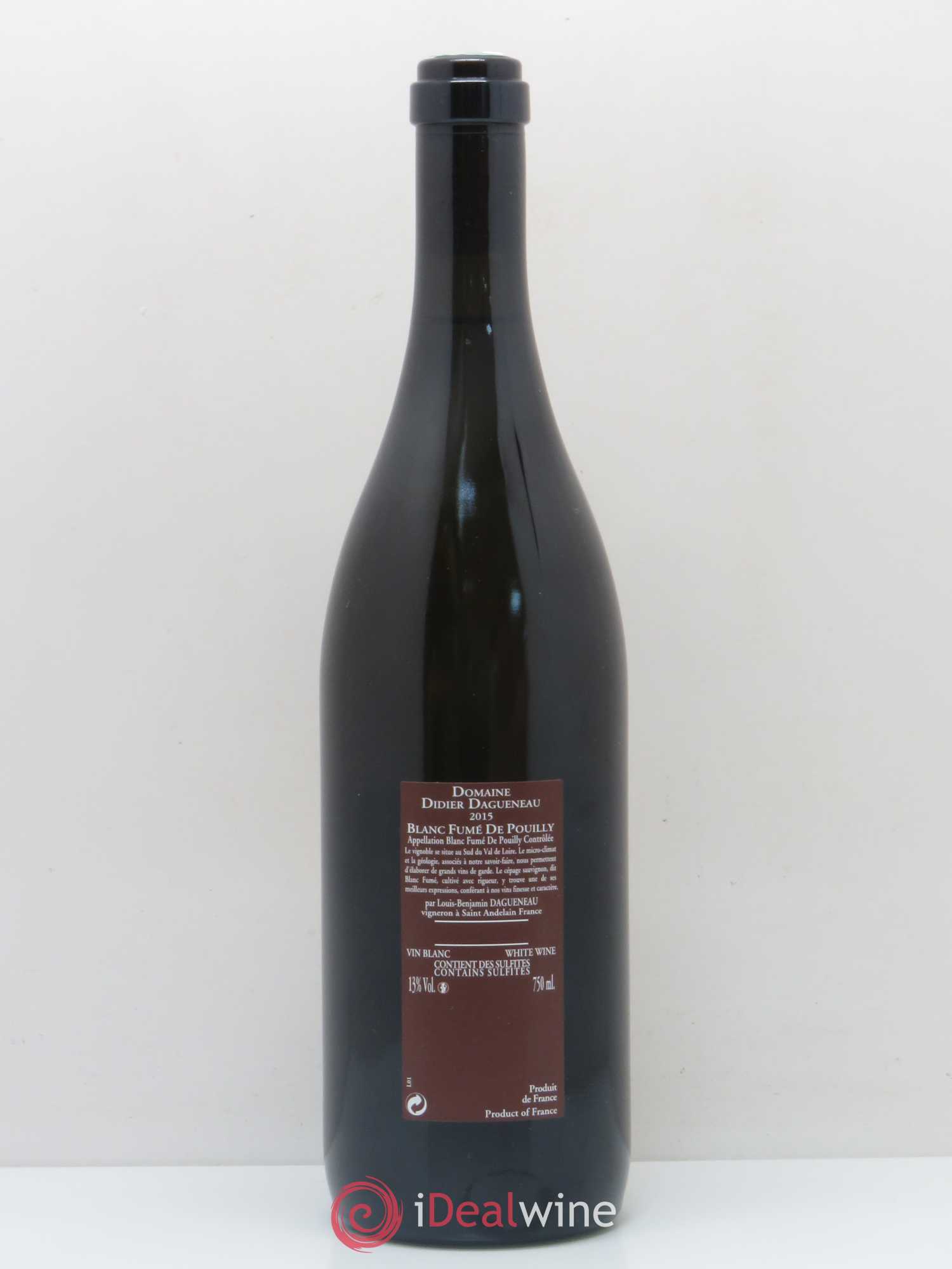 Vin de France (anciennement Pouilly-Fumé) Pur Sang Dagueneau (Domaine Didier - Louis-Benjamin) 2015 - Lot de 1 bouteille - 1