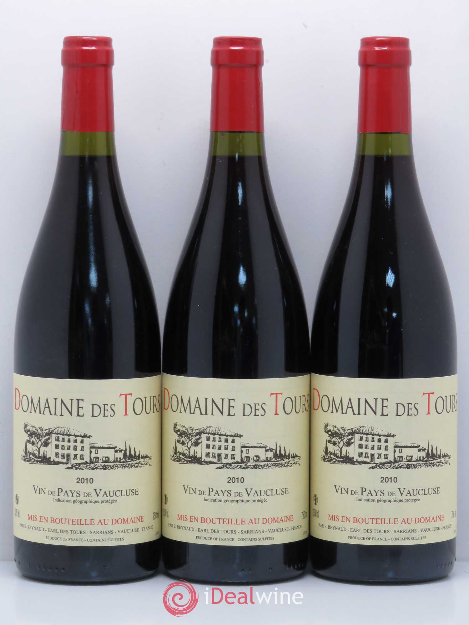 Vaucluse (Vin de Pays de Vaucluse) Domaine des Tours Emmanuel Reynaud 2010 - Lotto di 3 bottiglie - 0