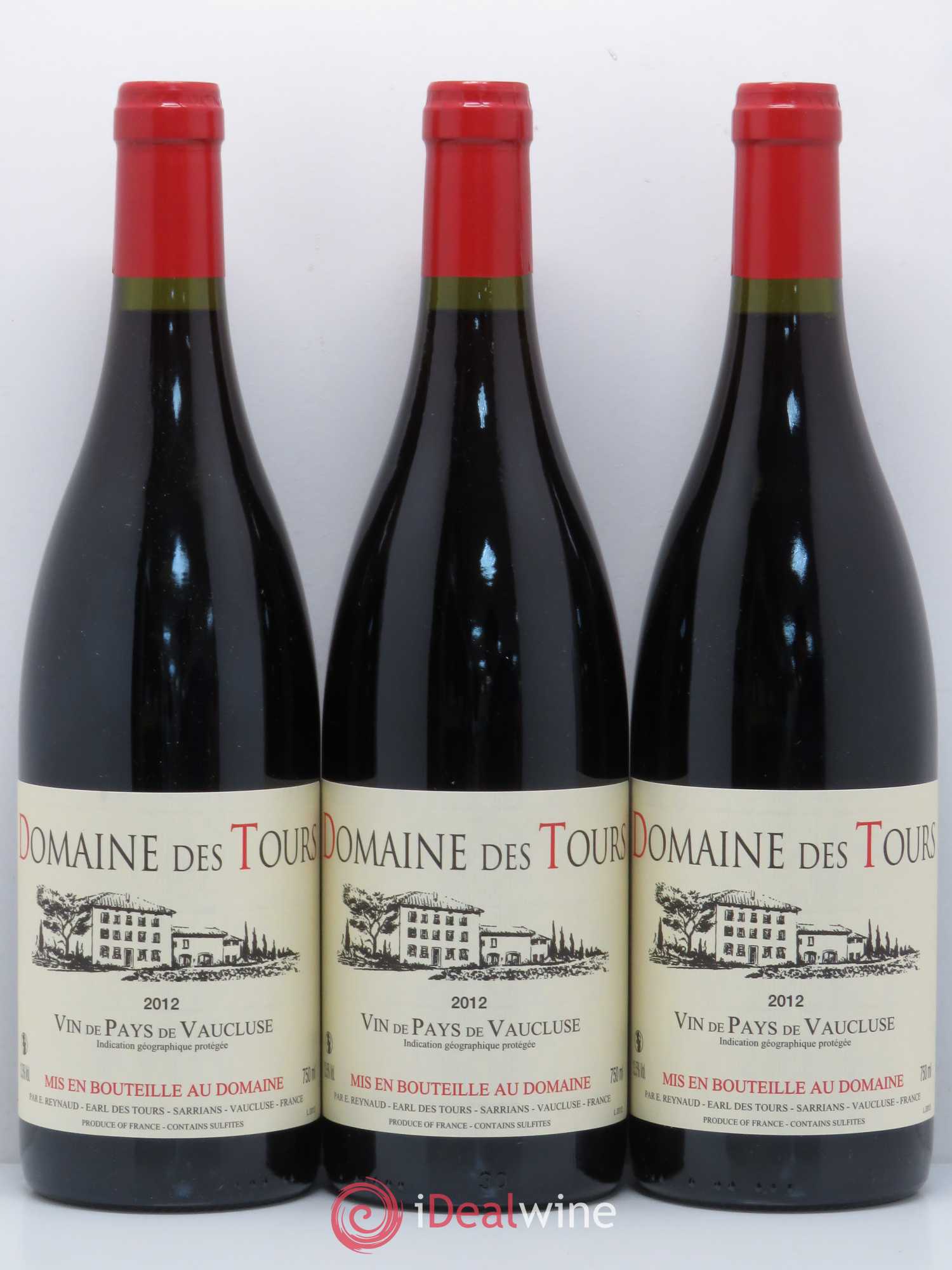 Vaucluse (Vin de Pays de Vaucluse) Domaine des Tours Emmanuel Reynaud 2012 - Lot de 3 bouteilles - 0