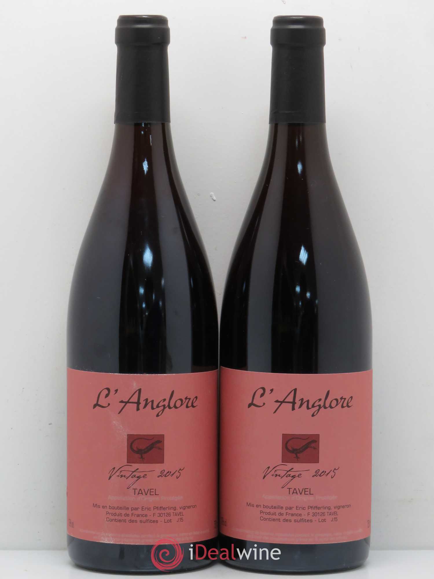 Tavel Vintage Anglore 2015 - Posten von 2 Flaschen - 0