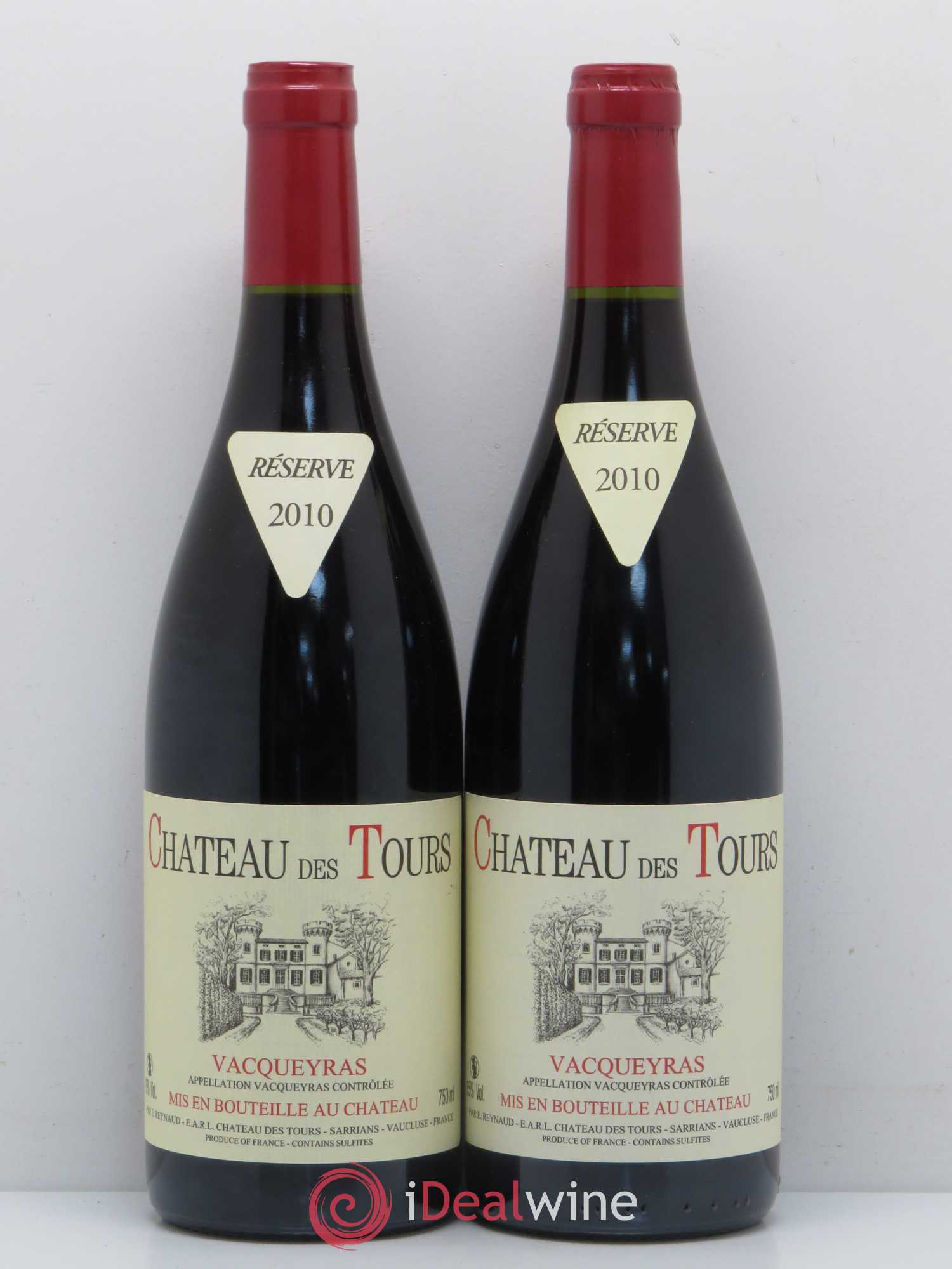 Vacqueyras Château des Tours Emmanuel Reynaud 2010 - Lot de 2 bouteilles - 0