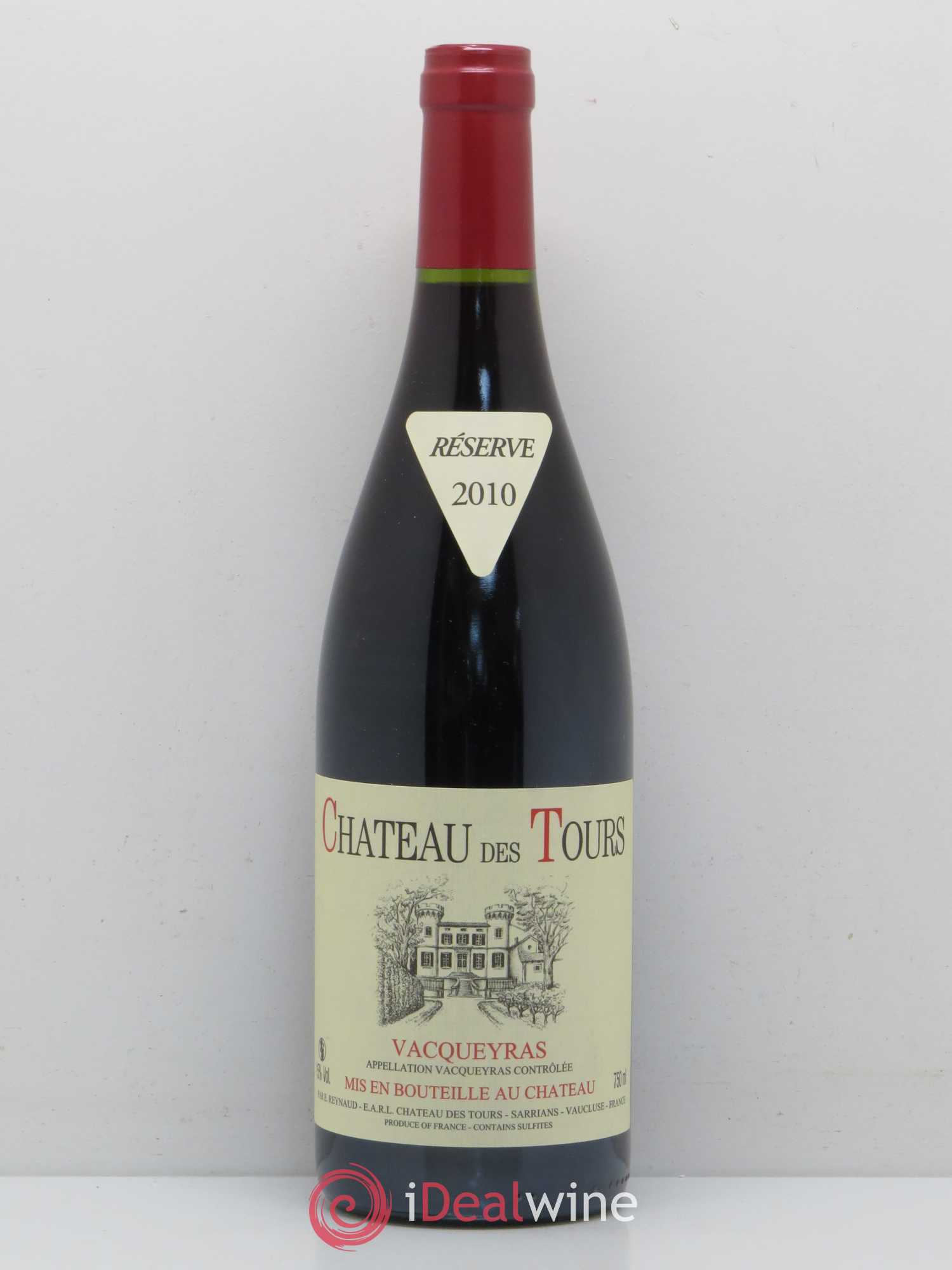 Vacqueyras Château des Tours Emmanuel Reynaud 2010 - Lot de 1 bouteille - 0