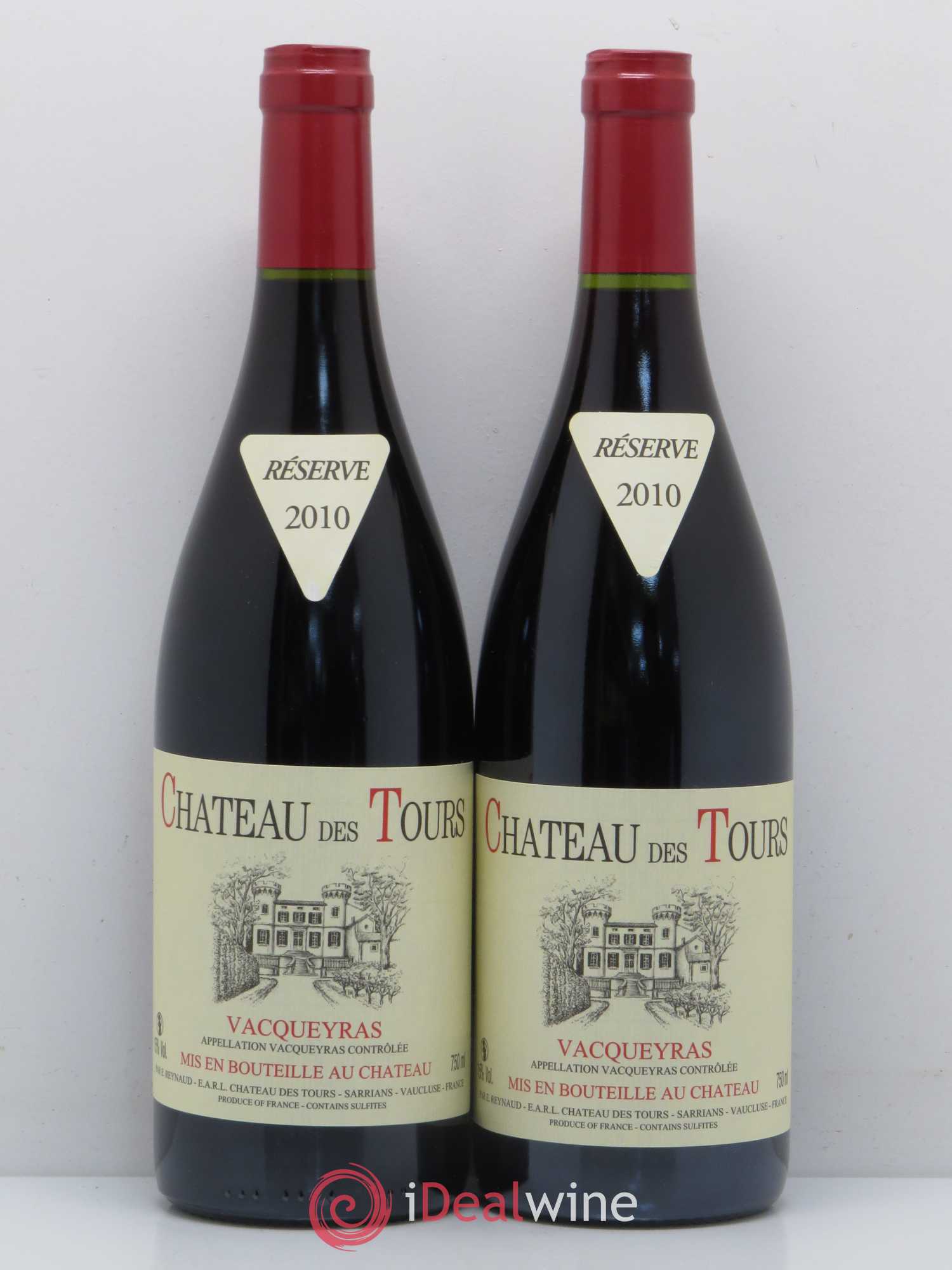 Vacqueyras Château des Tours Emmanuel Reynaud 2010 - Lot de 2 bouteilles - 0