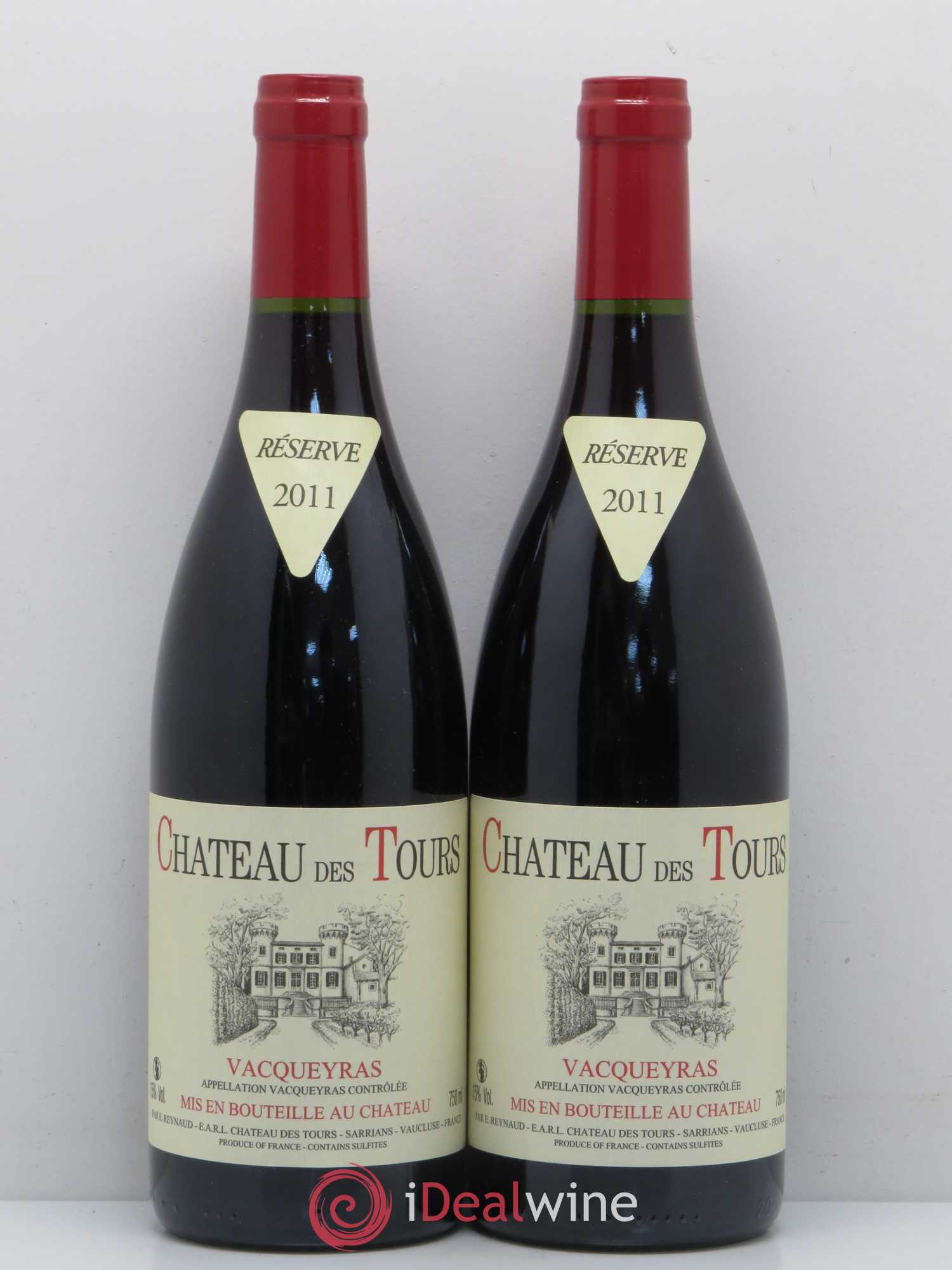 Vacqueyras Château des Tours Emmanuel Reynaud 2011 - Lot de 2 bouteilles - 0