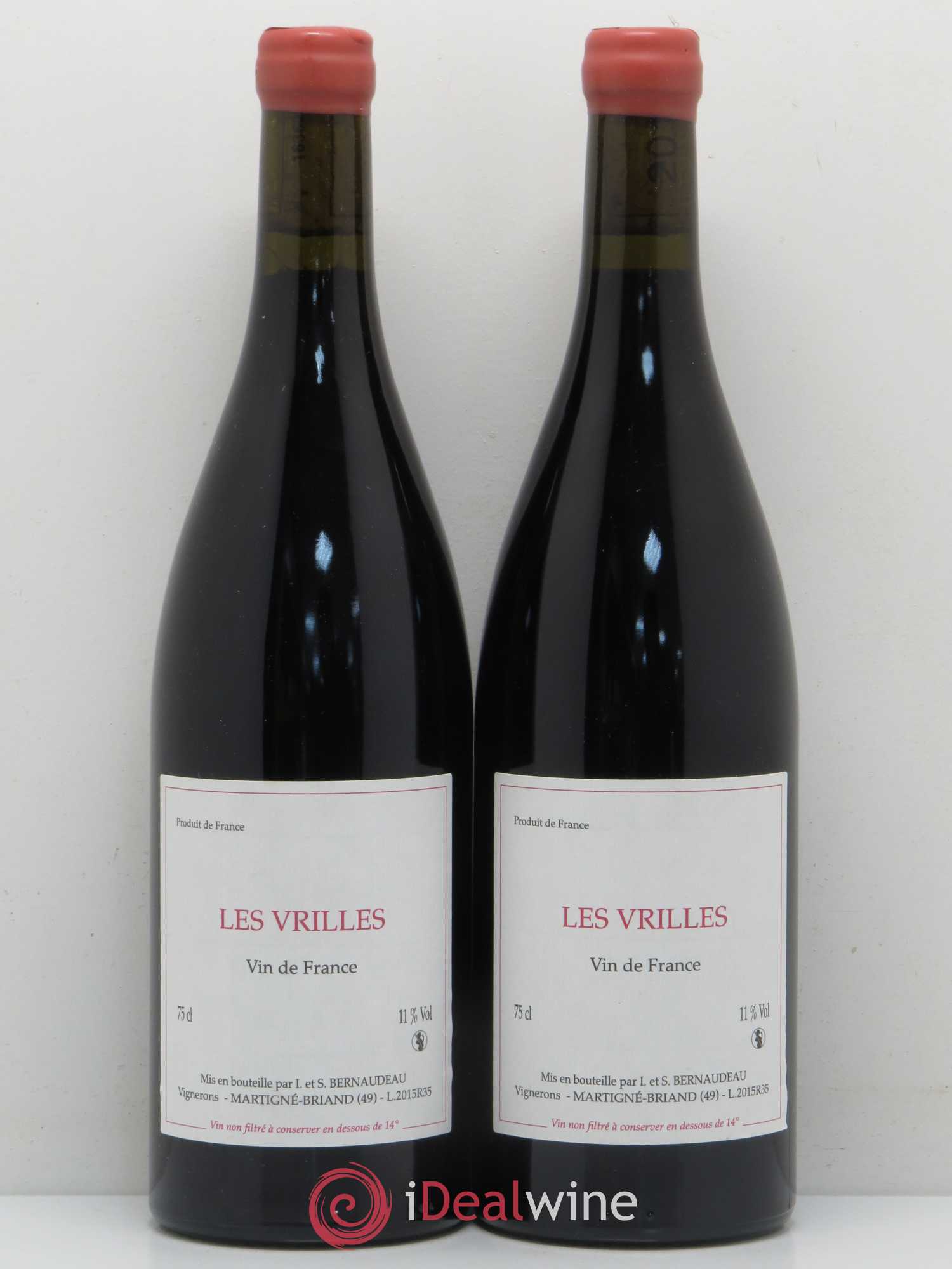 Vin de France Les Vrilles Stéphane Bernaudeau (Domaine) 2015 - Lot de 2 bouteilles - 0