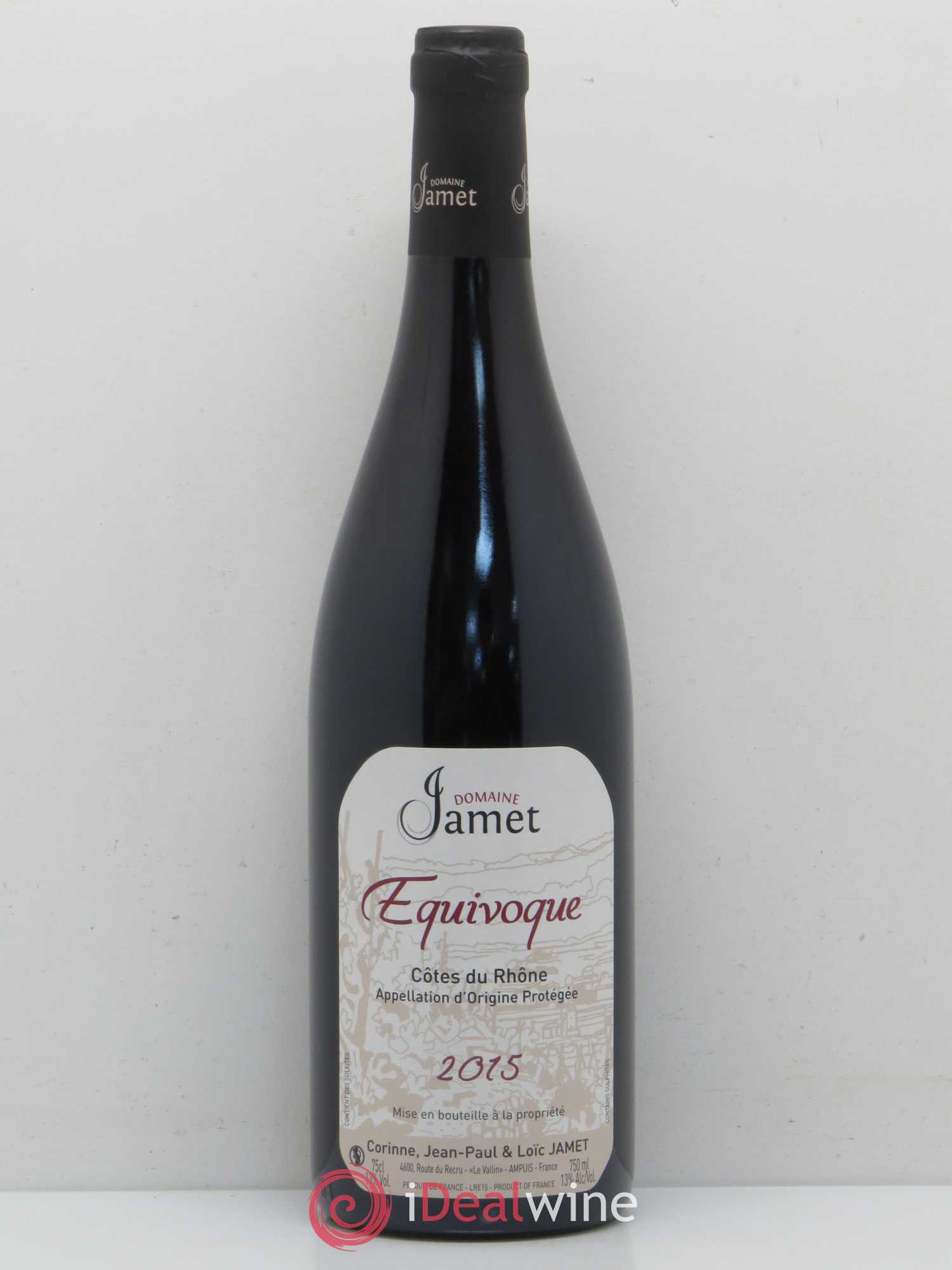Côtes-du-Rhône Jamet (Domaine) Equivoque 2015 - Lot de 1 bouteille - 0