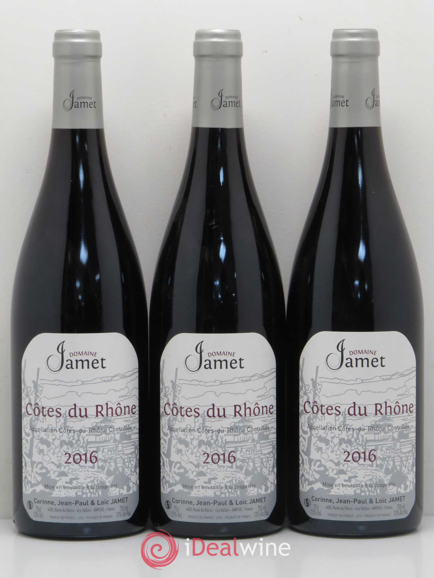 Côtes-du-Rhône Jamet (Domaine) 2016 - Lot de 6 bouteilles - 2