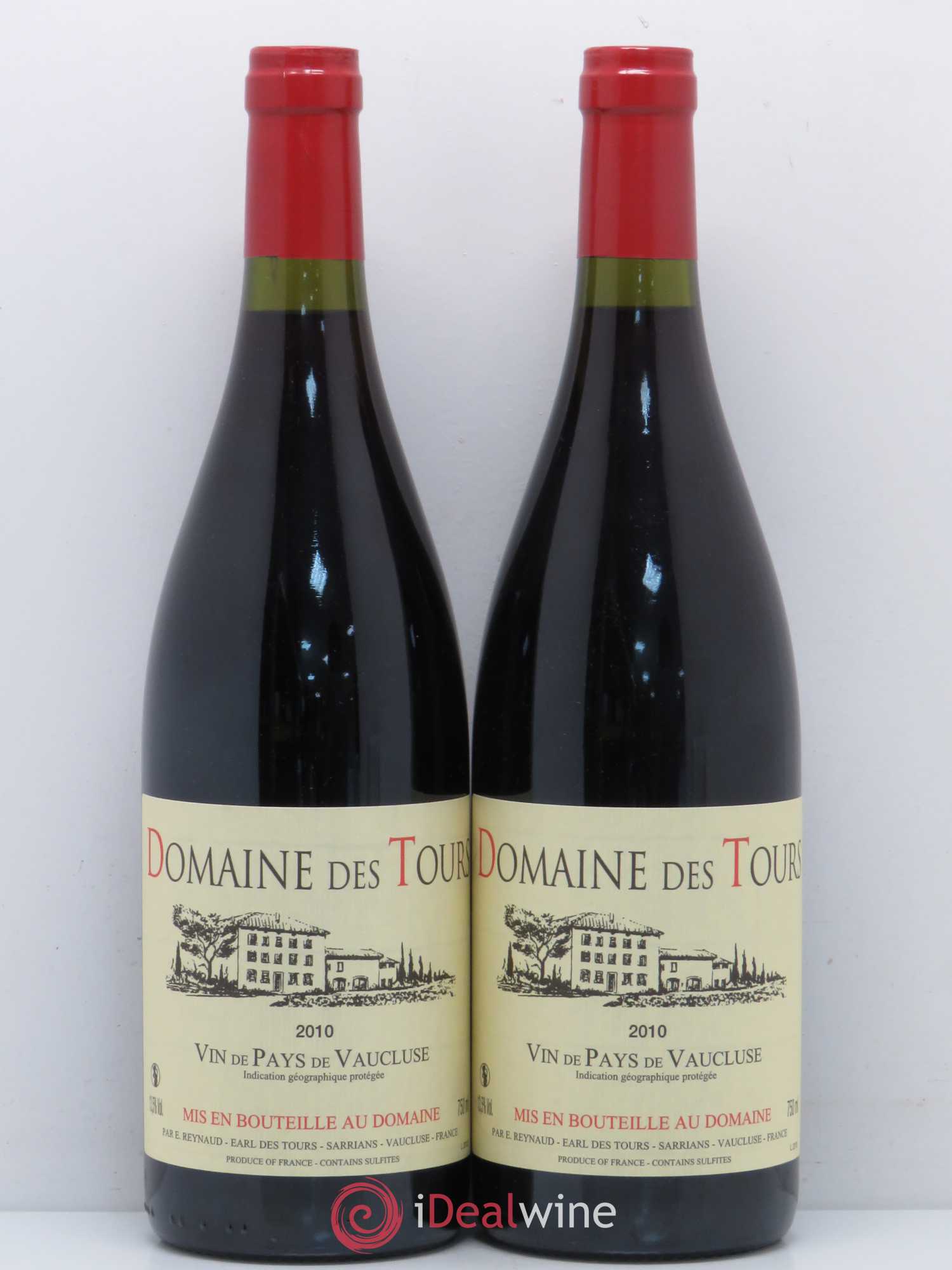 IGP Vaucluse (Vin de Pays de Vaucluse) Domaine des Tours Emmanuel Reynaud 2010 - Lot de 2 bouteilles - 0
