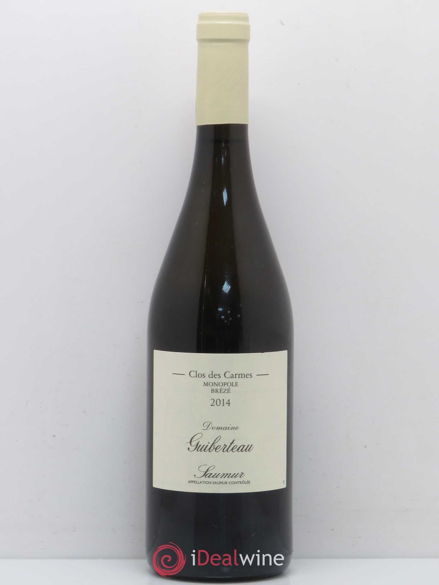 Saumur Brézé Clos des Carmes Domaine Guiberteau 2014 - Lot de 1 bouteille - 0