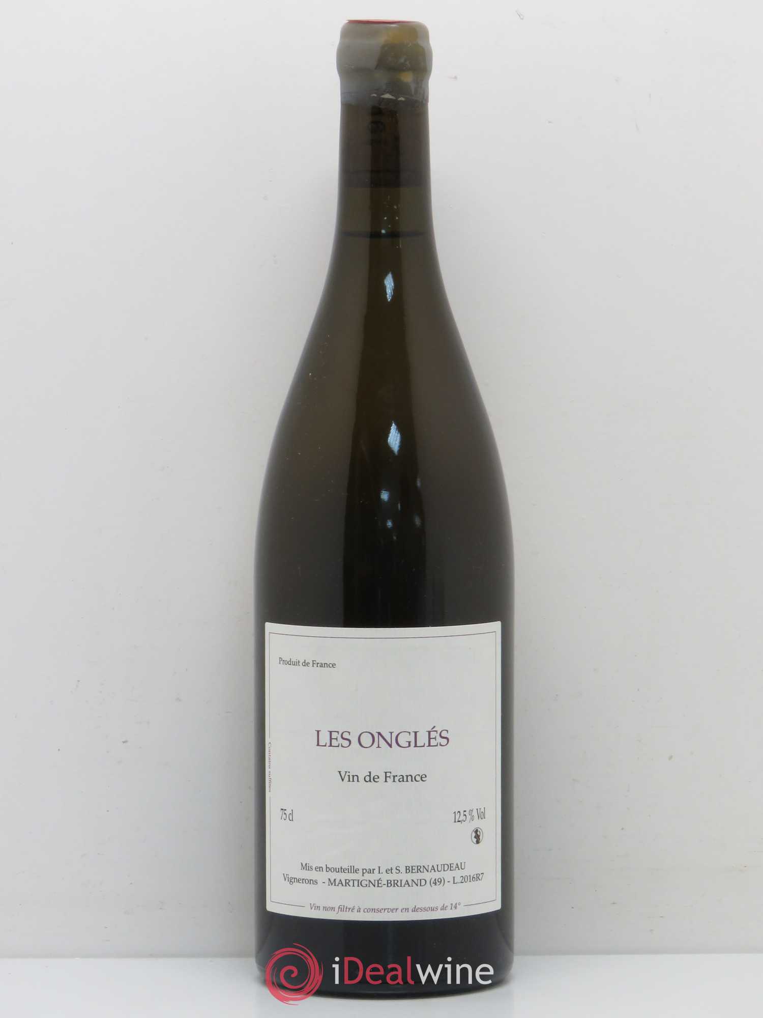 Vin de France Les Onglés Domaine Stéphane Bernaudeau 2016 - Posten von 1 Flasche - 0