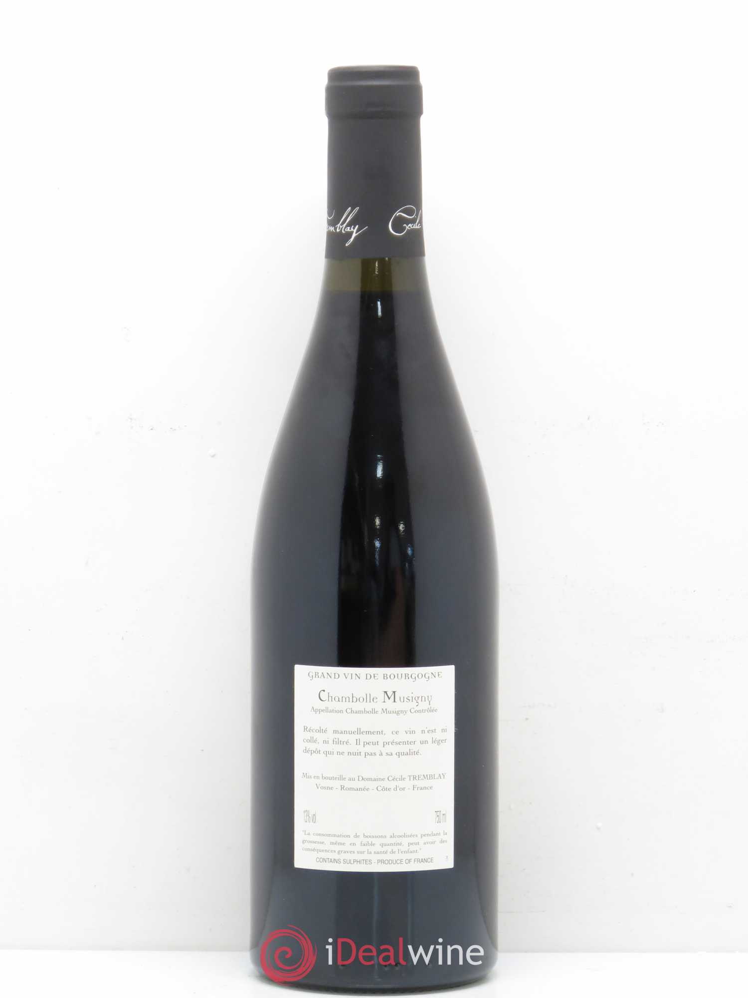Chambolle-Musigny Les Cabottes Cécile Tremblay 2013 - Lot de 1 bouteille - 1