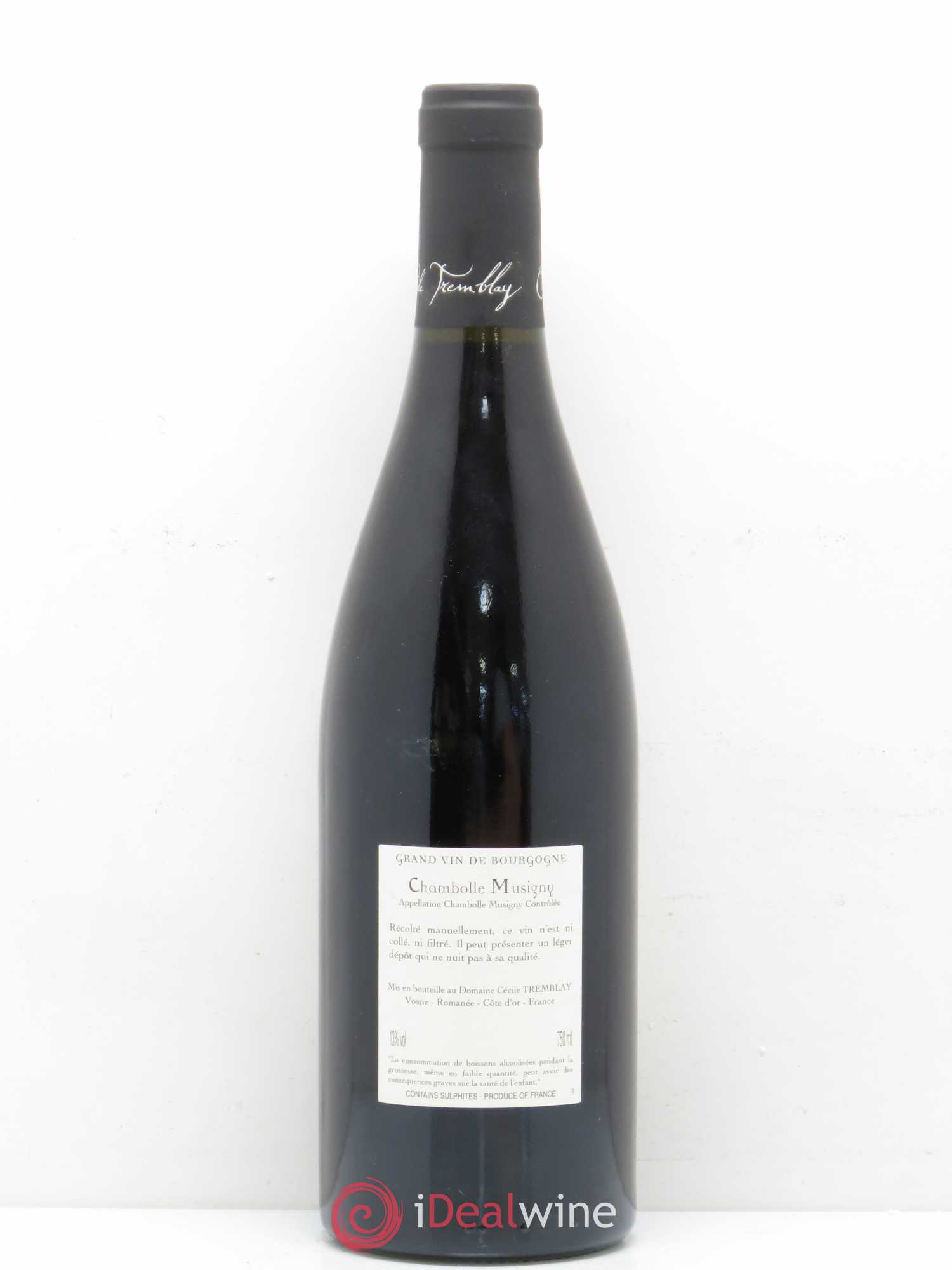 Chambolle-Musigny Les Cabottes Cécile Tremblay 2013 - Lot de 1 bouteille - 1
