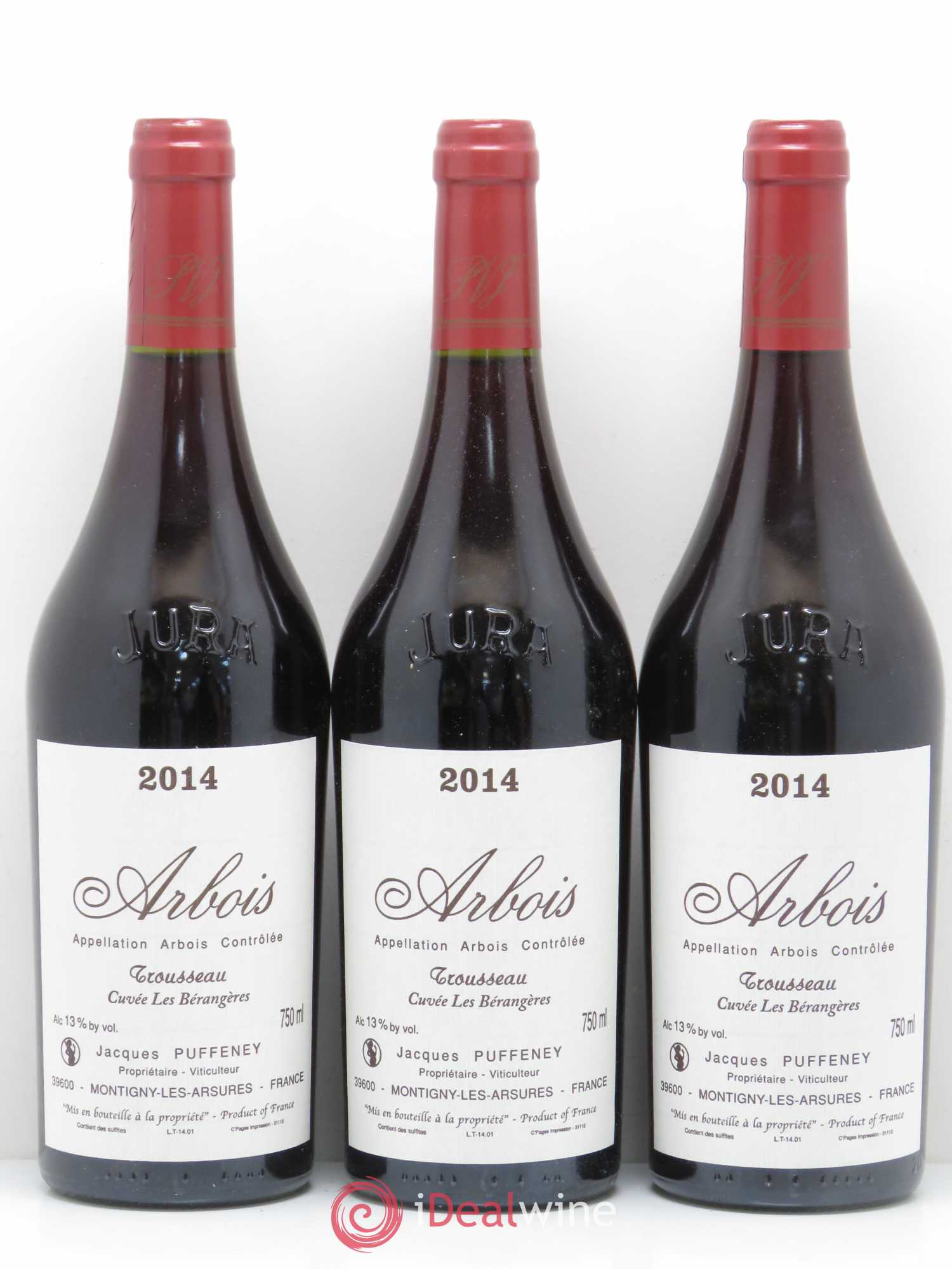 Arbois Trousseau Les Bérangères Puffeney 2014 - Posten von 3 Flaschen - 0