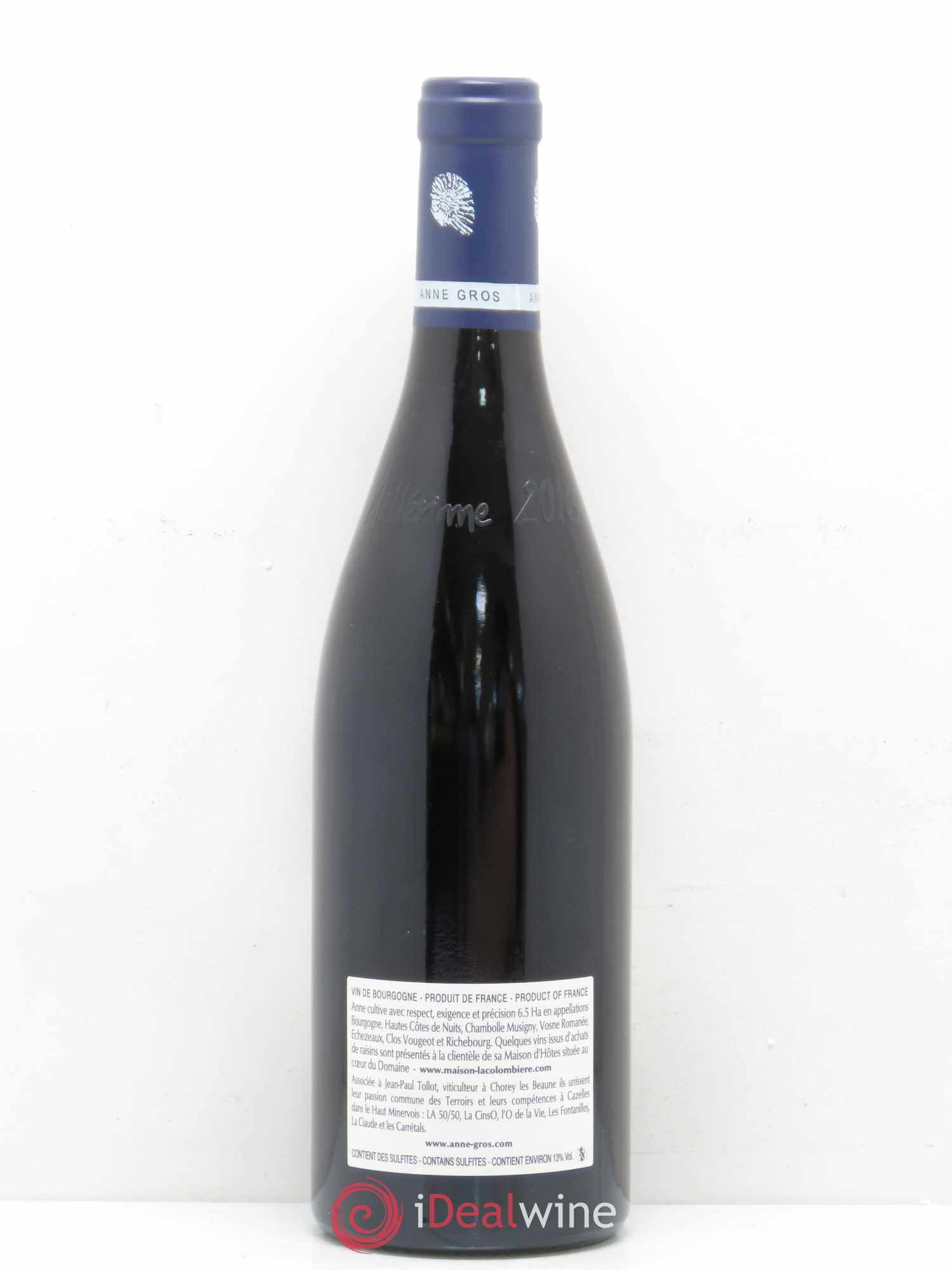 Clos de Vougeot Grand Cru Le Grand Maupertui Anne Gros 2016 - Lot de 1 bouteille - 1