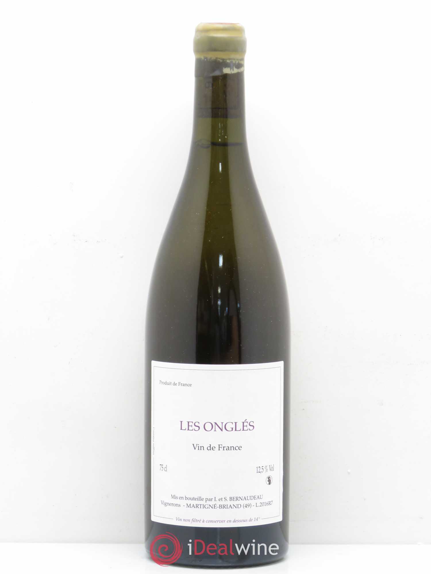 Vin de France Les Onglés Stéphane Bernaudeau 2016 - Lot de 1 bouteille - 0