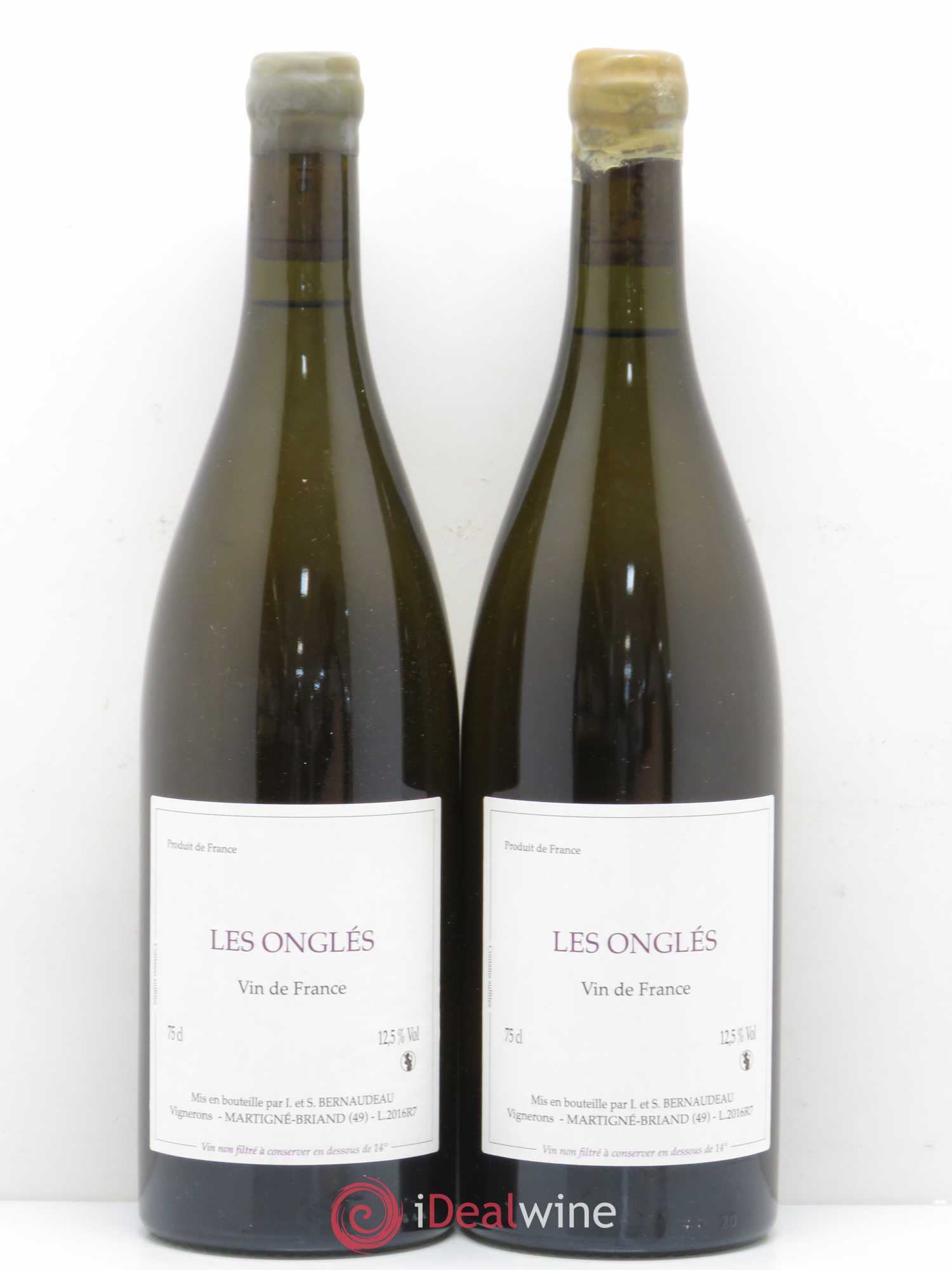 Vin de France Les Onglés Stéphane Bernaudeau 2016 - Lot de 2 bouteilles - 0