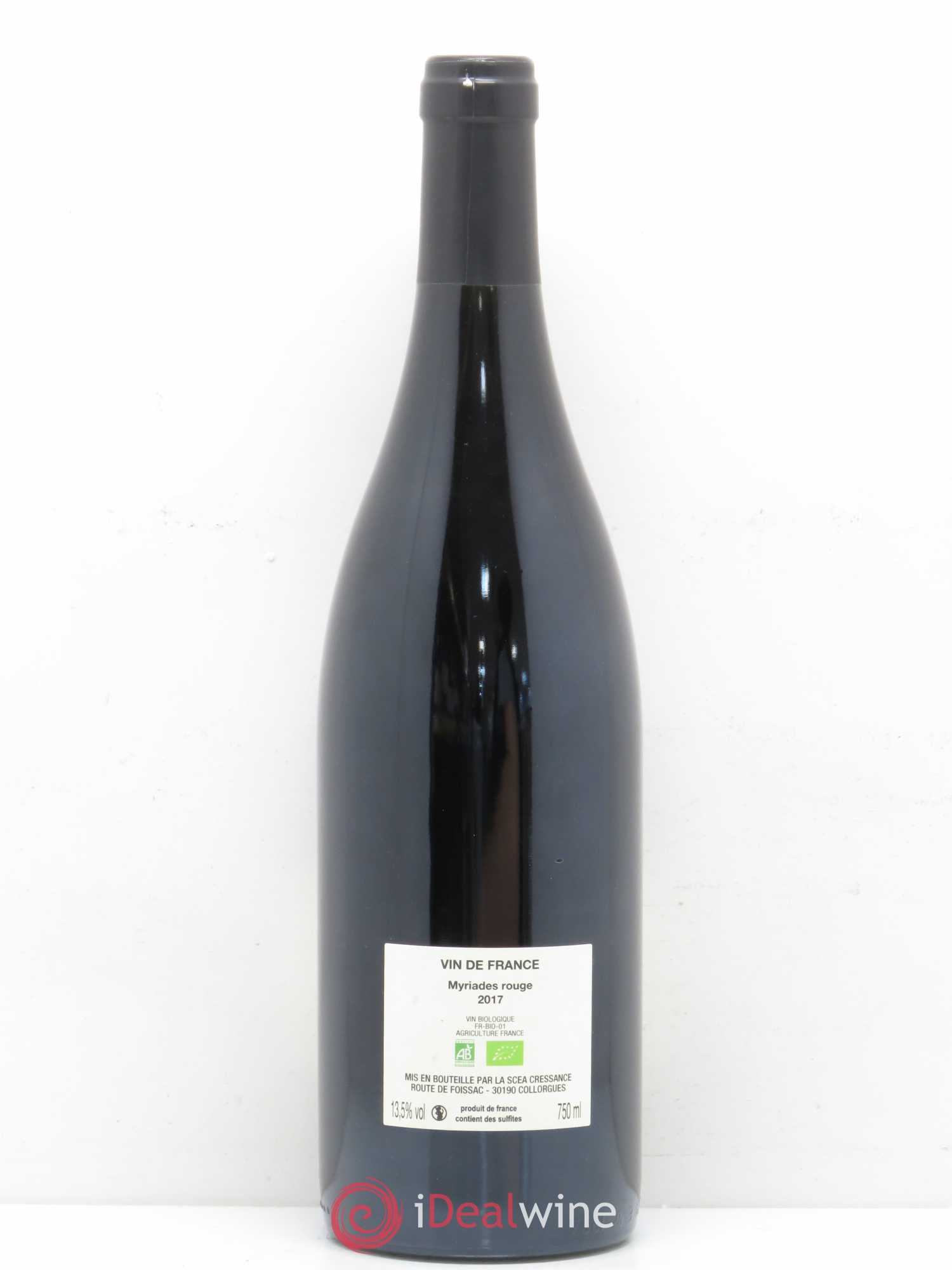 Divers IGP Cévennes Myriades Domaine de Cressance (sans prix de réserve) 2017 - Lot de 1 bouteille - 1