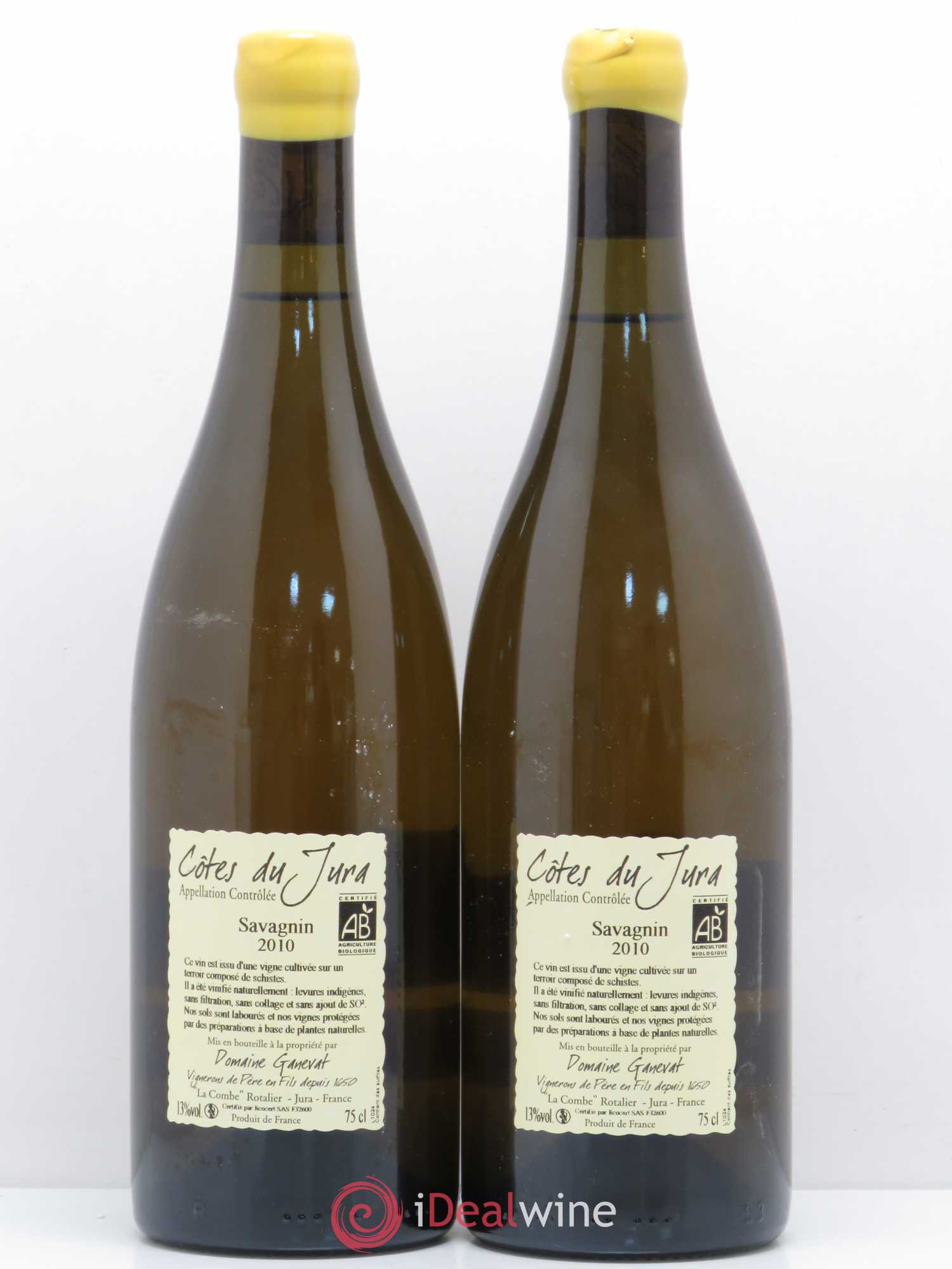 Côtes du Jura Clos Champ Bernard Jean-François Ganevat 2010 - Lot de 2 bouteilles - 1