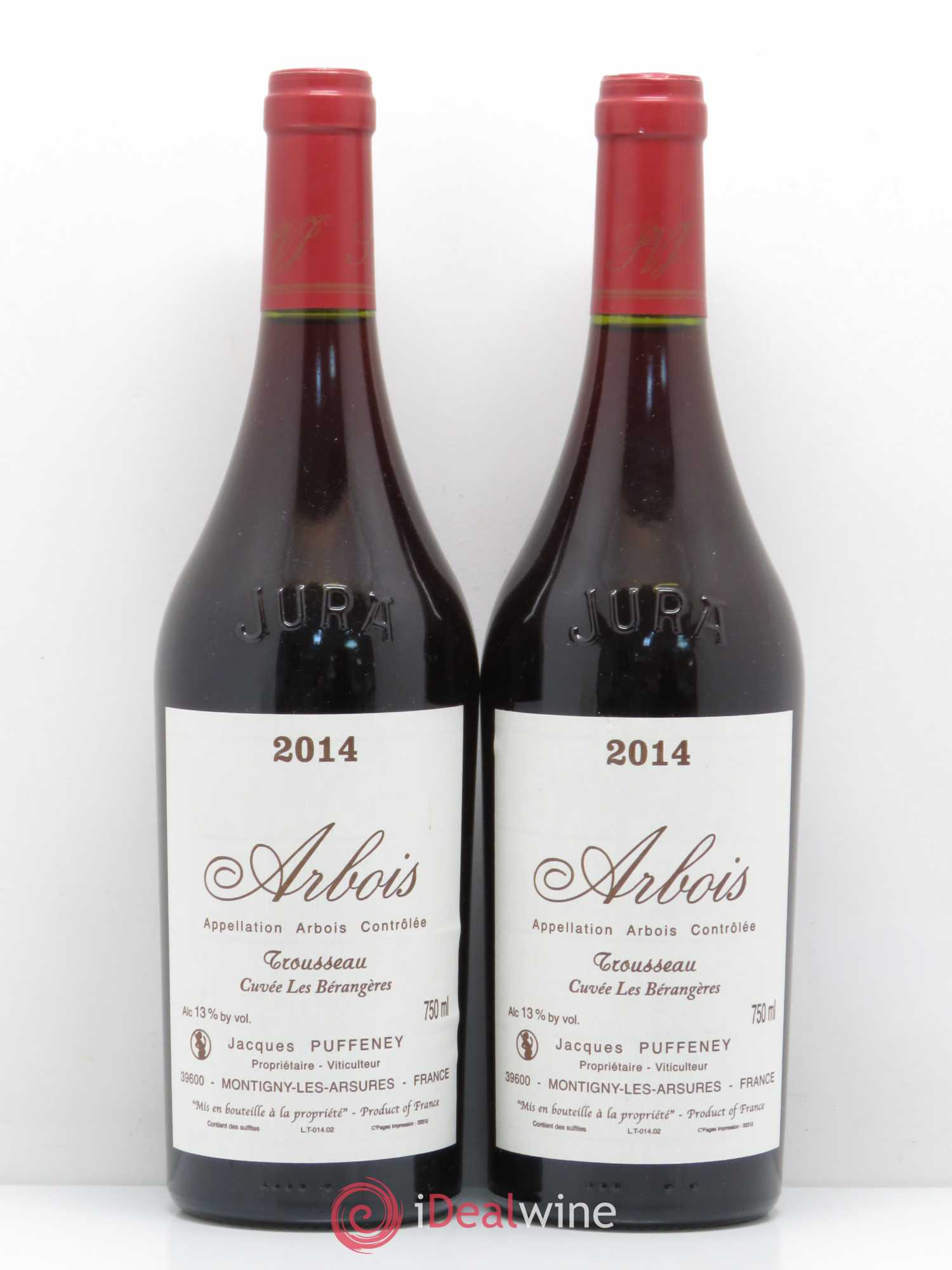 Arbois Trousseau cuvée les Bérangères Puffeney 2014 - Posten von 2 Flaschen - 0