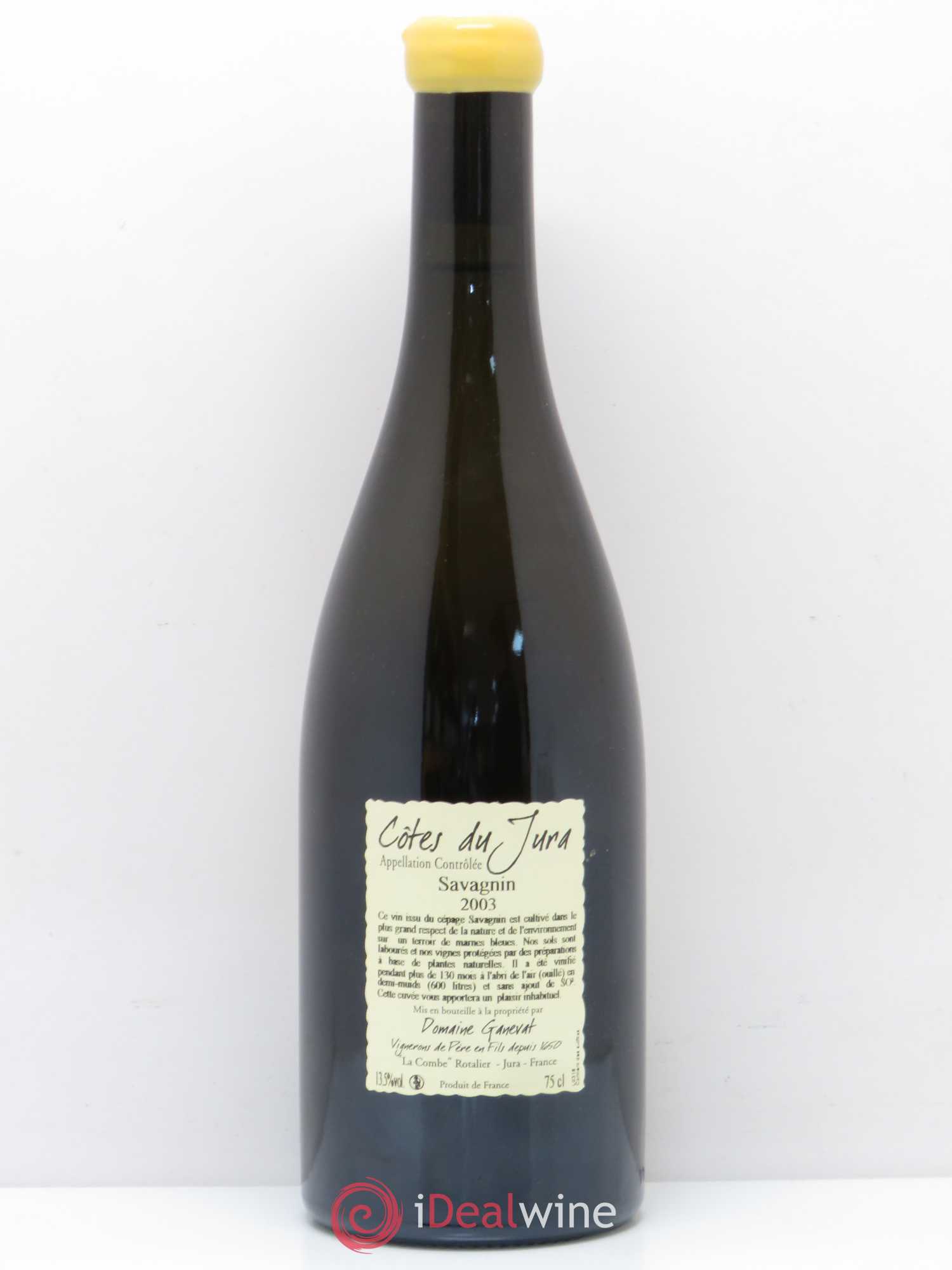 Côtes du Jura Les Vignes de mon Père Jean-François Ganevat (Domaine) 2003 - Lot de 1 bouteille - 1