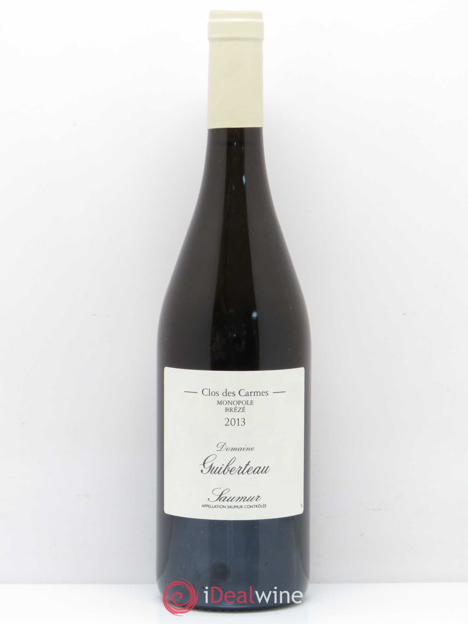 Saumur Brézé Clos des Carmes Domaine Guiberteau 2013 - Lot de 1 bouteille - 0