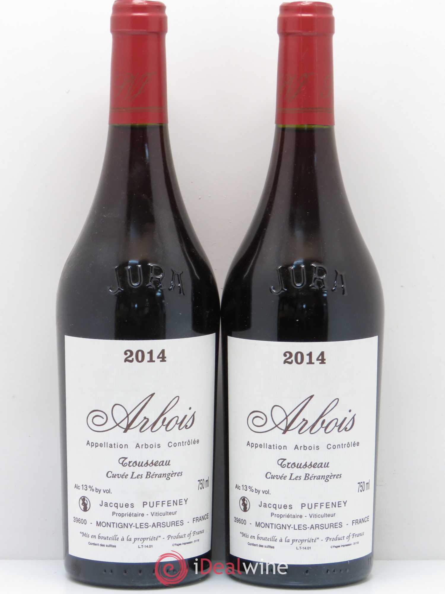 Arbois Trousseau Puffeney les Bérangères 2014 - Posten von 2 Flaschen - 0