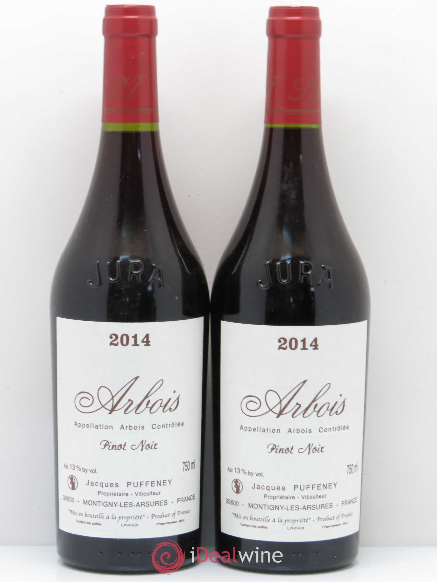 Arbois Pinot noir Puffeney 2014 - Lot de 2 bouteilles - 0