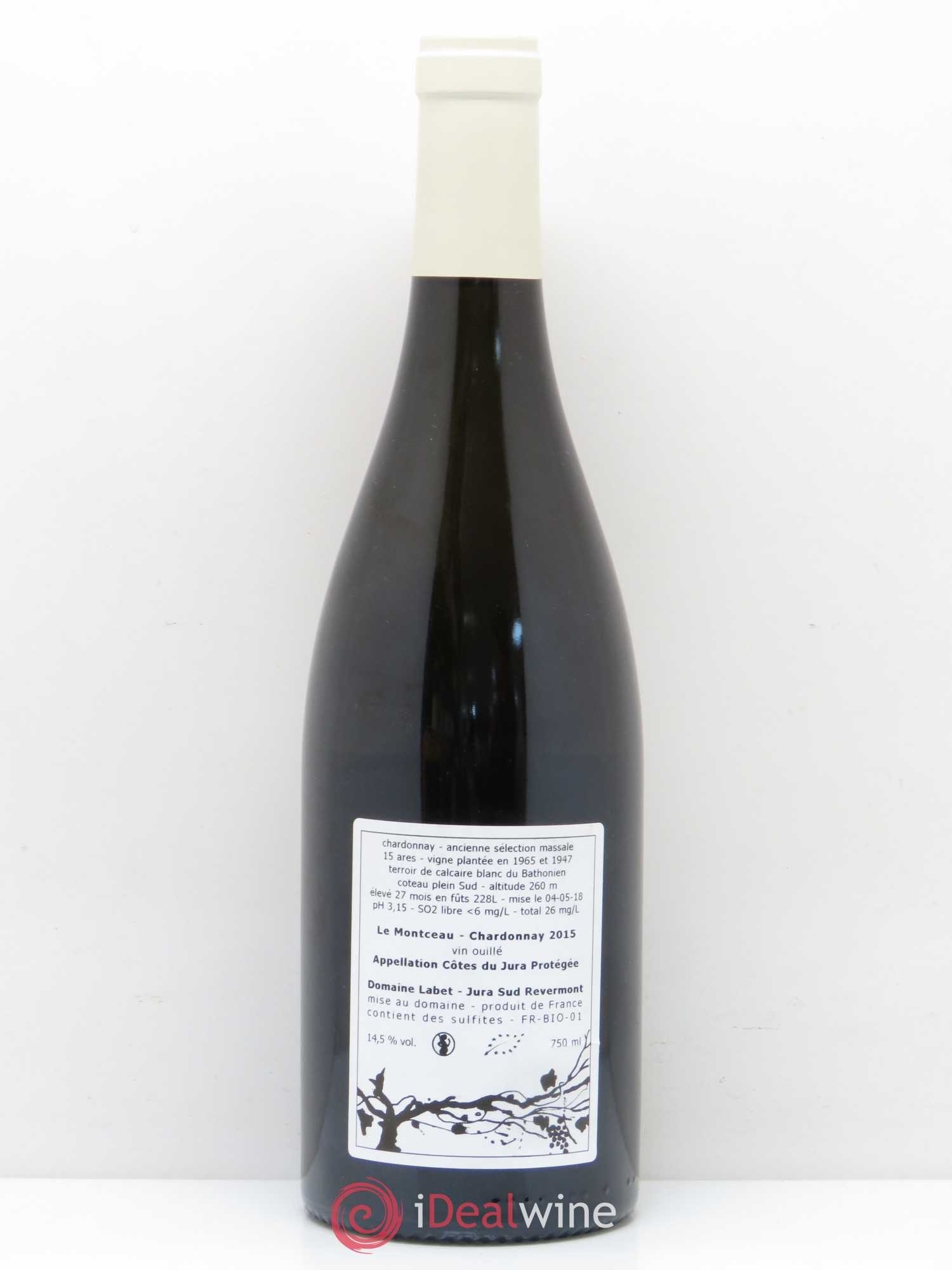 Côtes du Jura Le Montceau Chardonnay Labet 2015 - Posten von 1 Flasche - 1