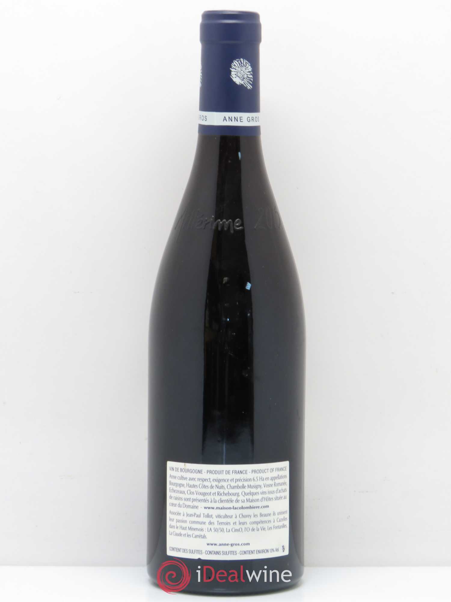 Clos de Vougeot Grand Cru Le Grand Maupertui Anne Gros 2015 - Lot de 1 bouteille - 1