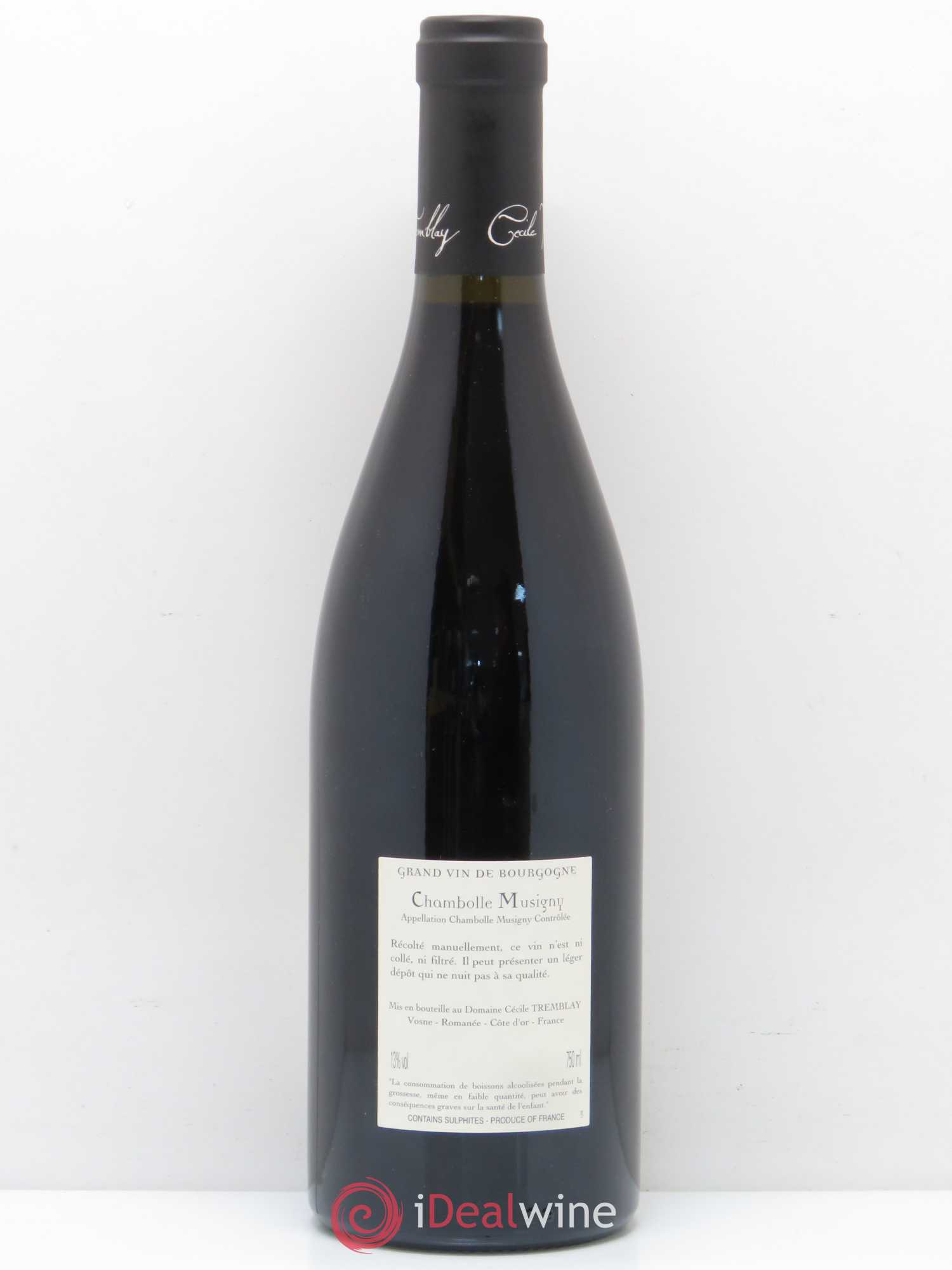 Chambolle-Musigny Les Cabottes Cécile Tremblay 2016 - Lot de 1 bouteille - 1