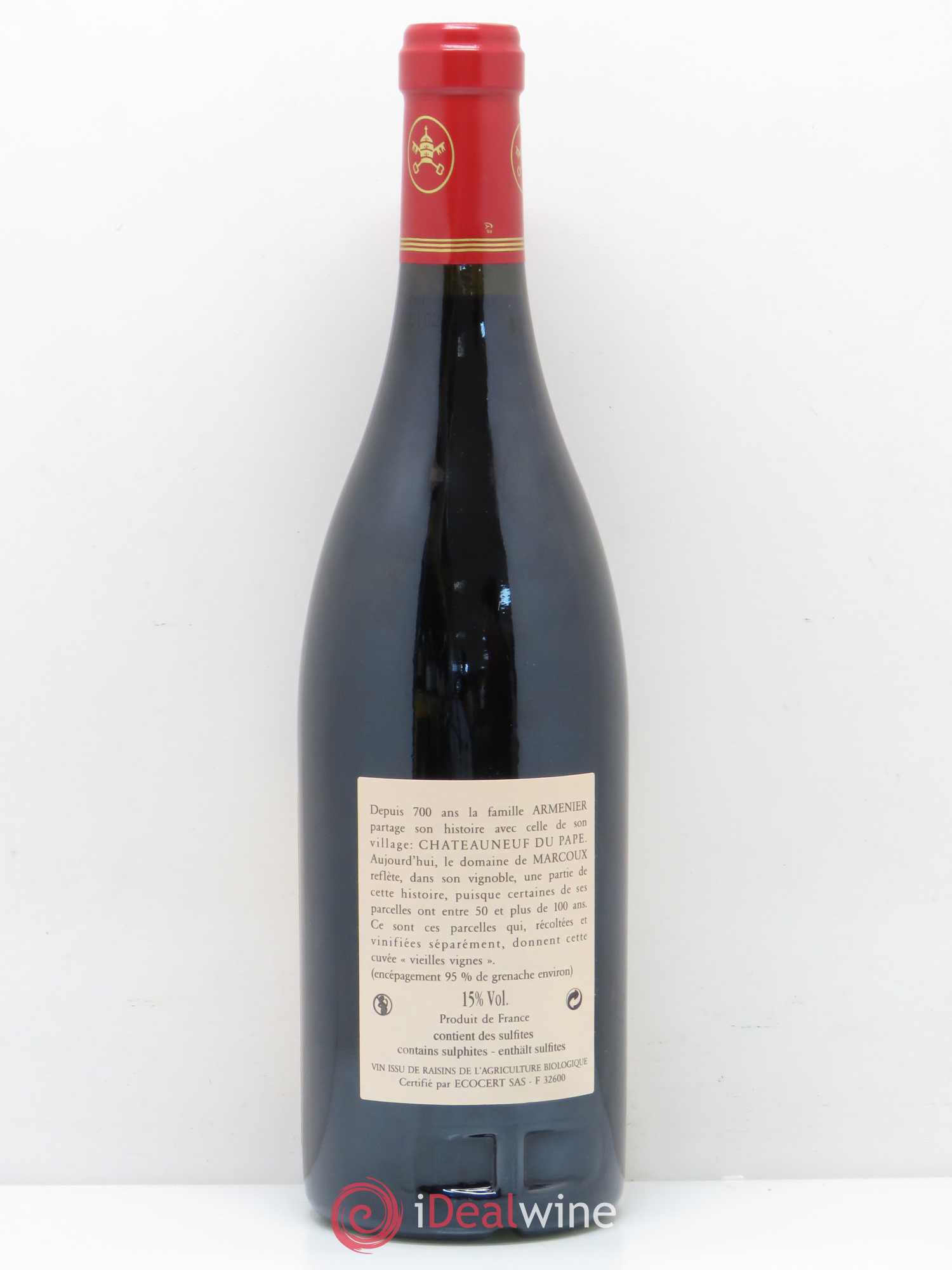 Châteauneuf-du-Pape Vieilles Vignes Marcoux (Domaine de) 2005 - Lot de 1 bouteille - 1
