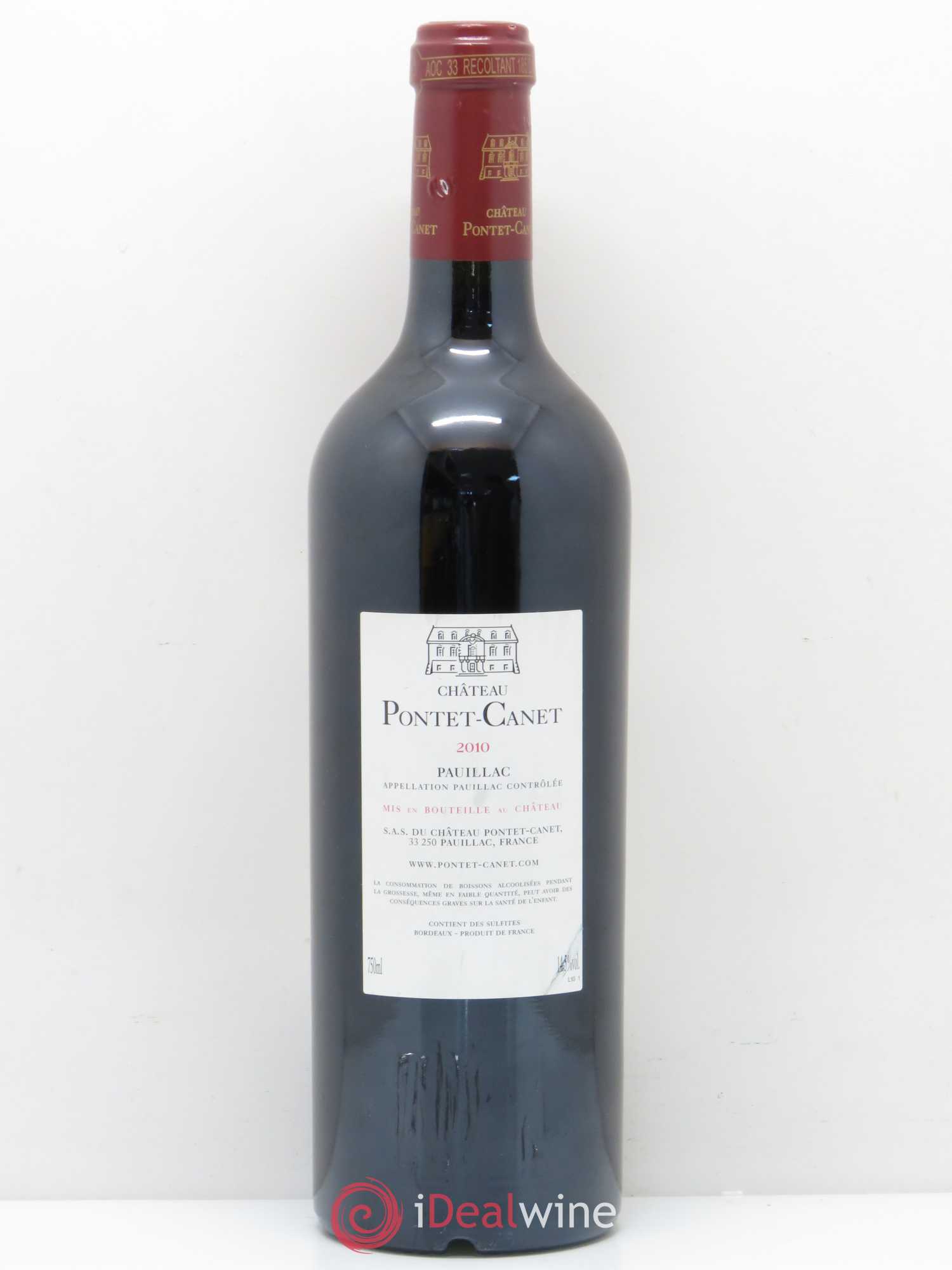 Château Pontet Canet 5ème Grand Cru Classé 2010 - Lot de 1 bouteille - 1