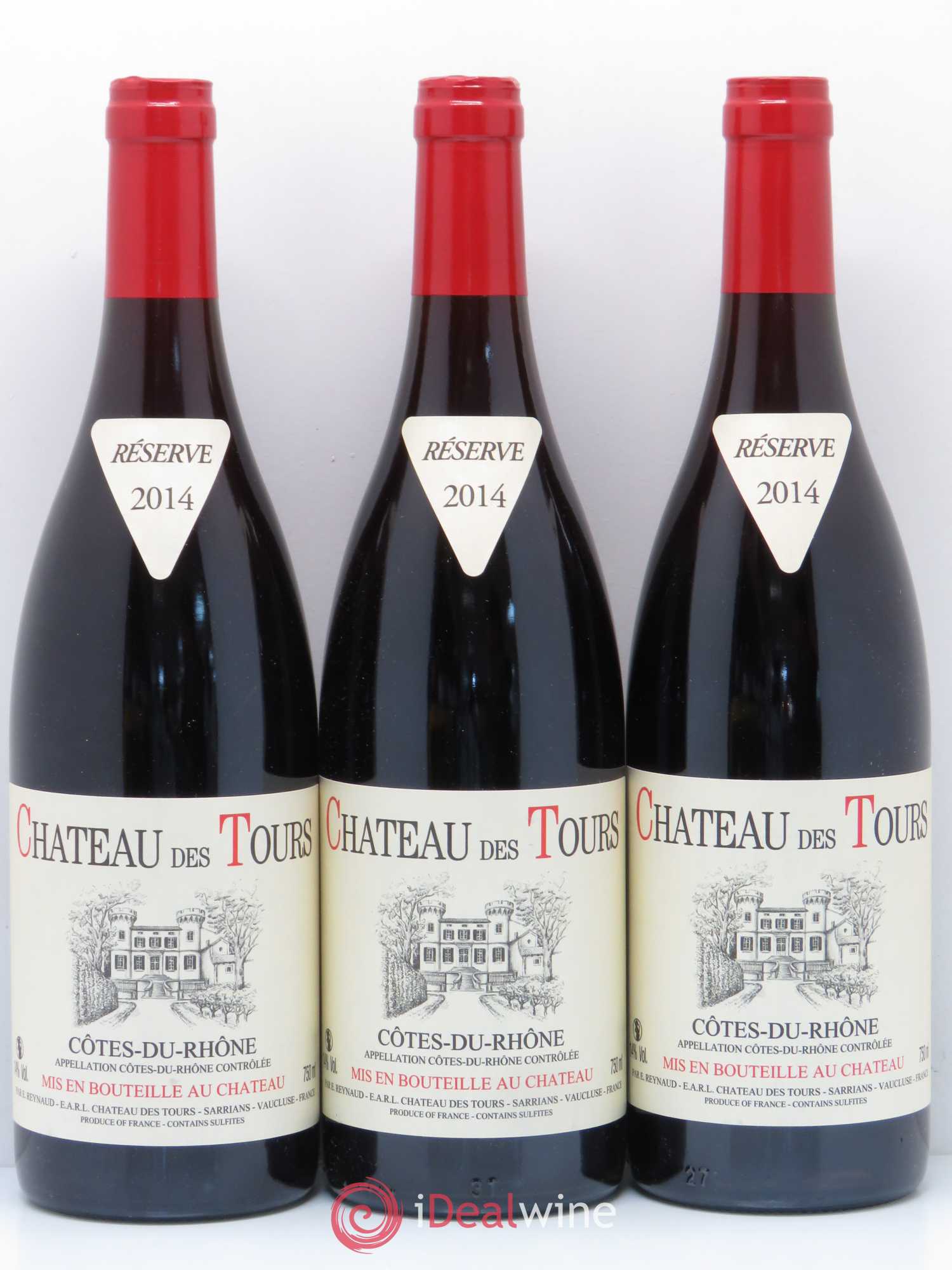 Côtes-du-Rhône Château des Tours Emmanuel Reynaud 2014 - Lot de 3 bouteilles - 0