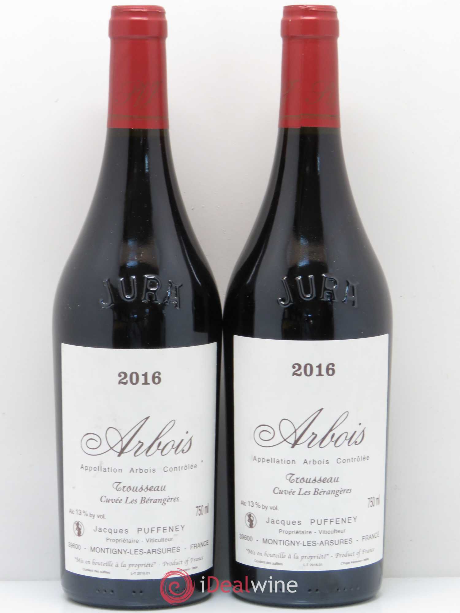 Arbois Trousseau les bérengères Puffeney 2016 - Posten von 2 Flaschen - 0