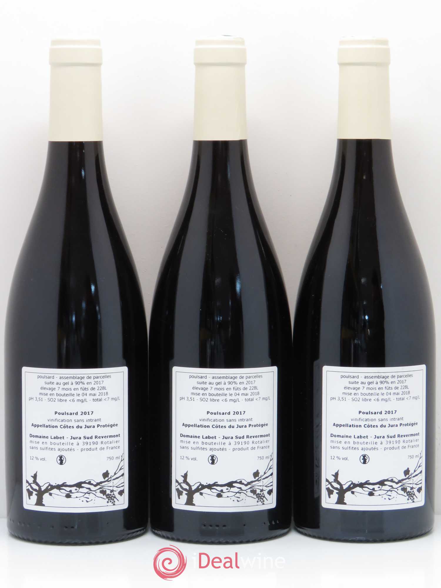 Côtes du Jura Poulsard Labet 2017 - Lot de 3 bouteilles - 1