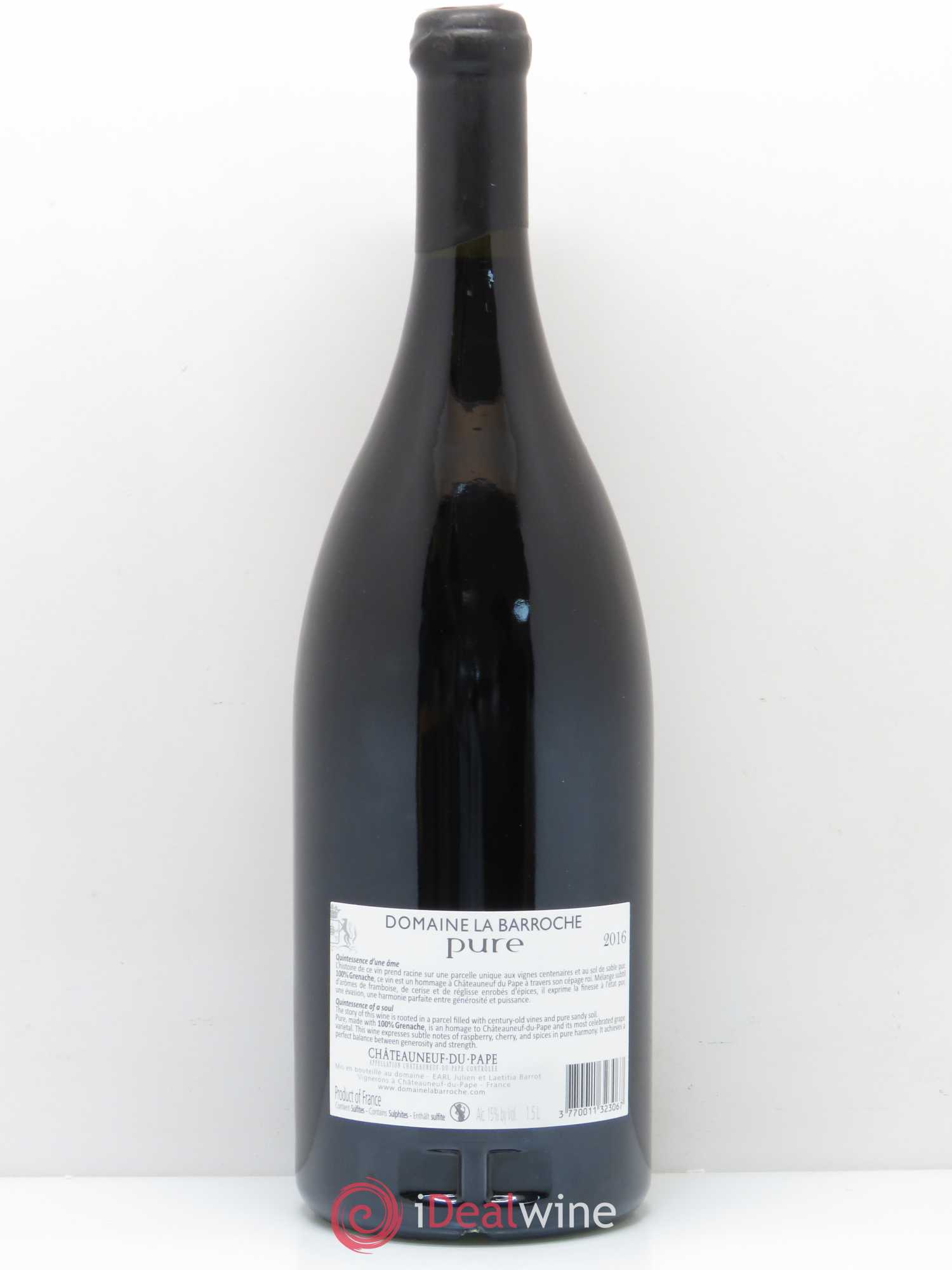 Châteauneuf-du-Pape Cuvée Pure Domaine La Barroche 2016 - Lot de 1 magnum - 1