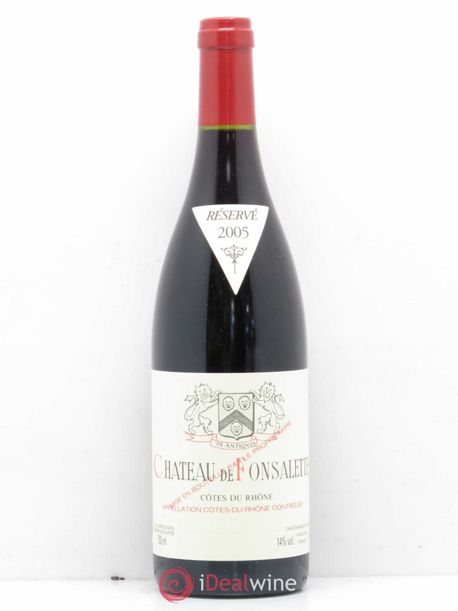Côtes-du-Rhône Château de Fonsalette Emmanuel Reynaud 2005 - Lot de 1 bouteille - 0