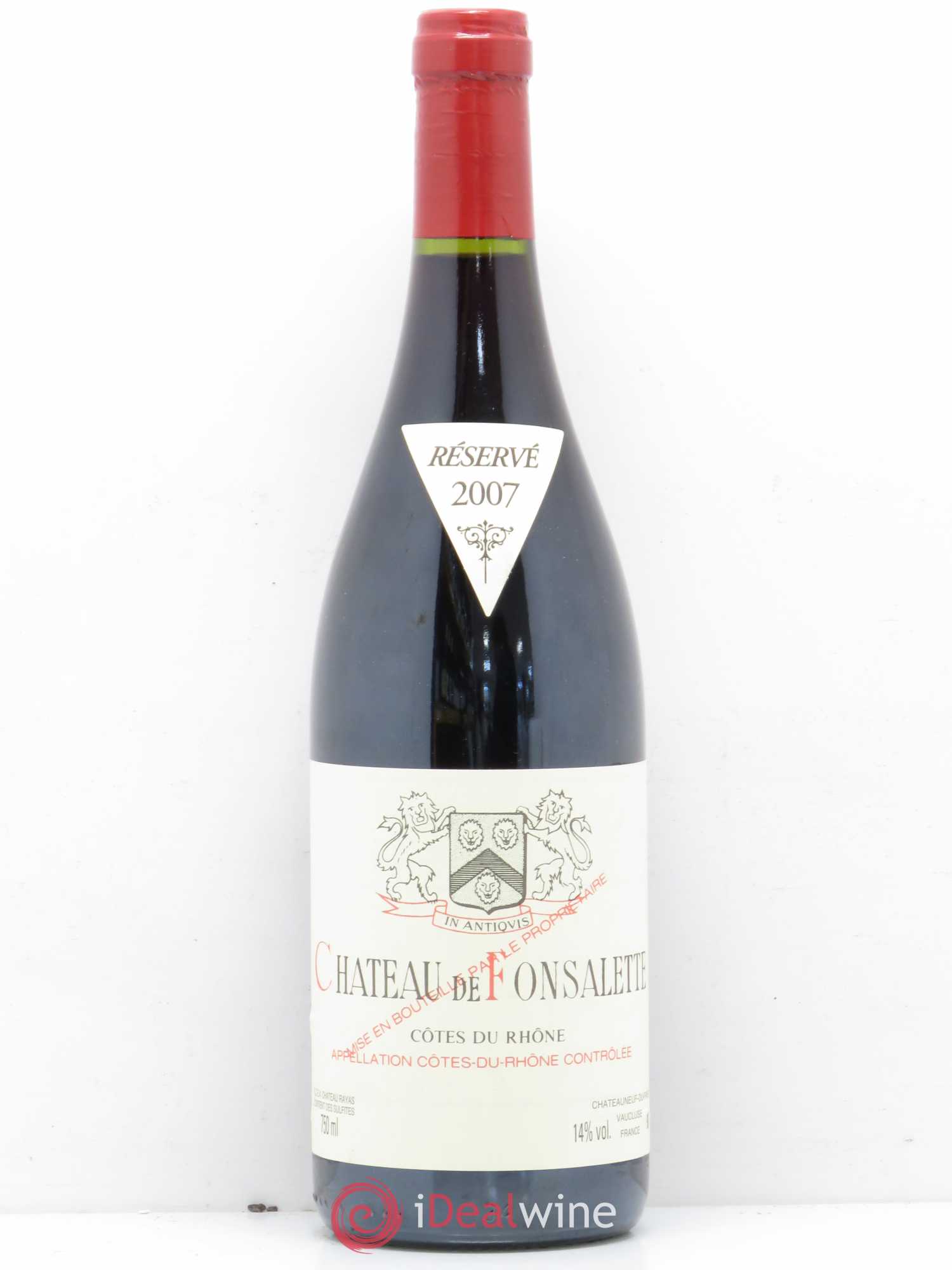 Côtes-du-Rhône Château de Fonsalette Emmanuel Reynaud 2007 - Lot de 1 bouteille - 0