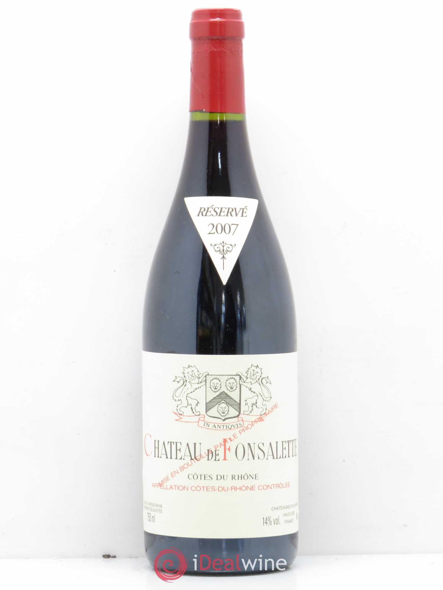 Côtes-du-Rhône Château de Fonsalette Emmanuel Reynaud 2007 - Lot de 1 bouteille - 0