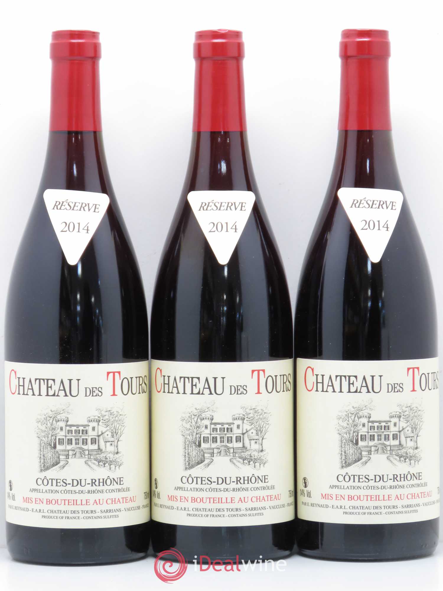 Côtes-du-Rhône Château des Tours Emmanuel Reynaud 2014 - Lot de 3 bouteilles - 0