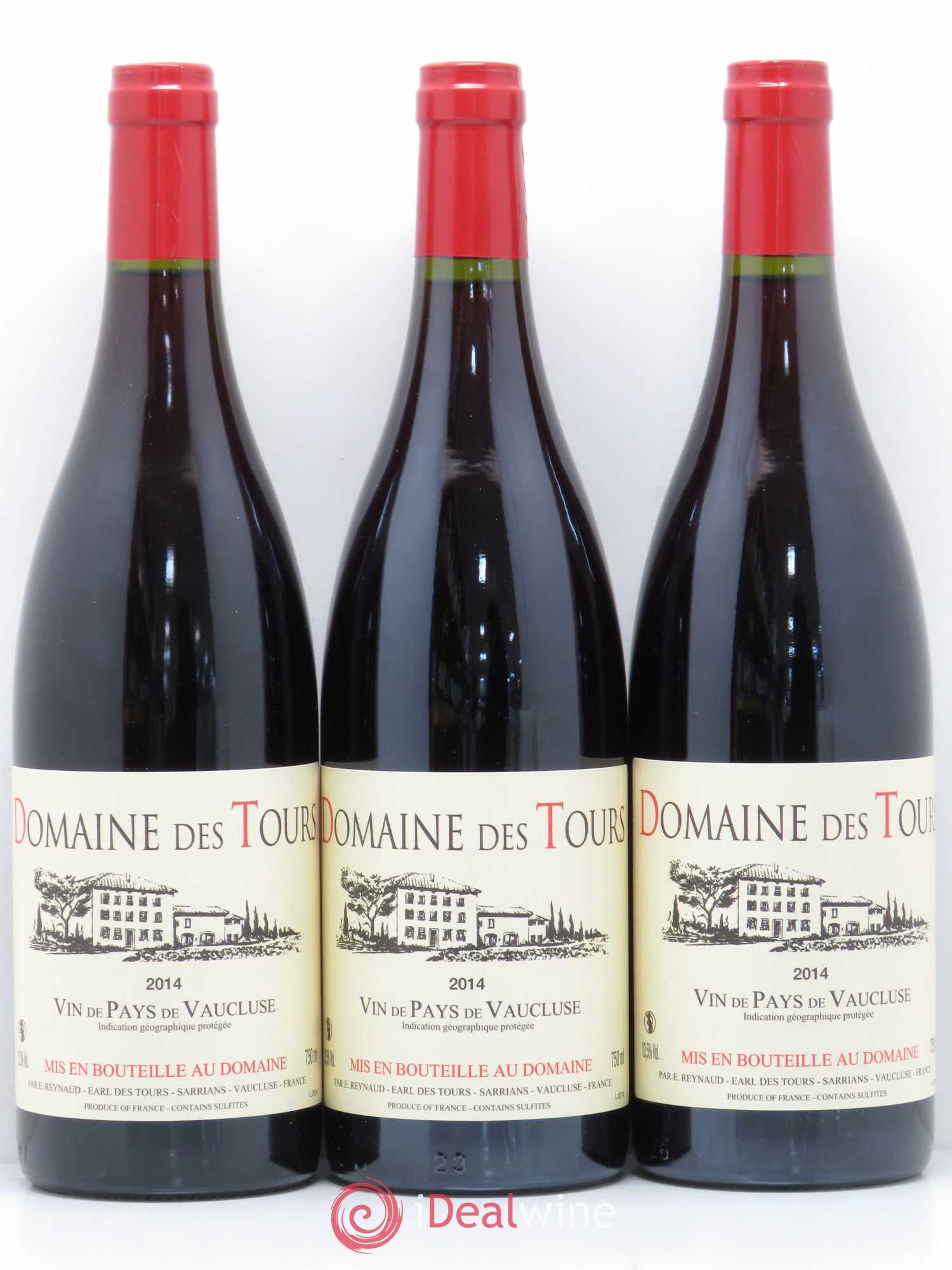 Vaucluse (Vin de Pays de Vaucluse) Domaine des Tours Emmanuel Reynaud 2014 - Lot de 3 bouteilles - 0