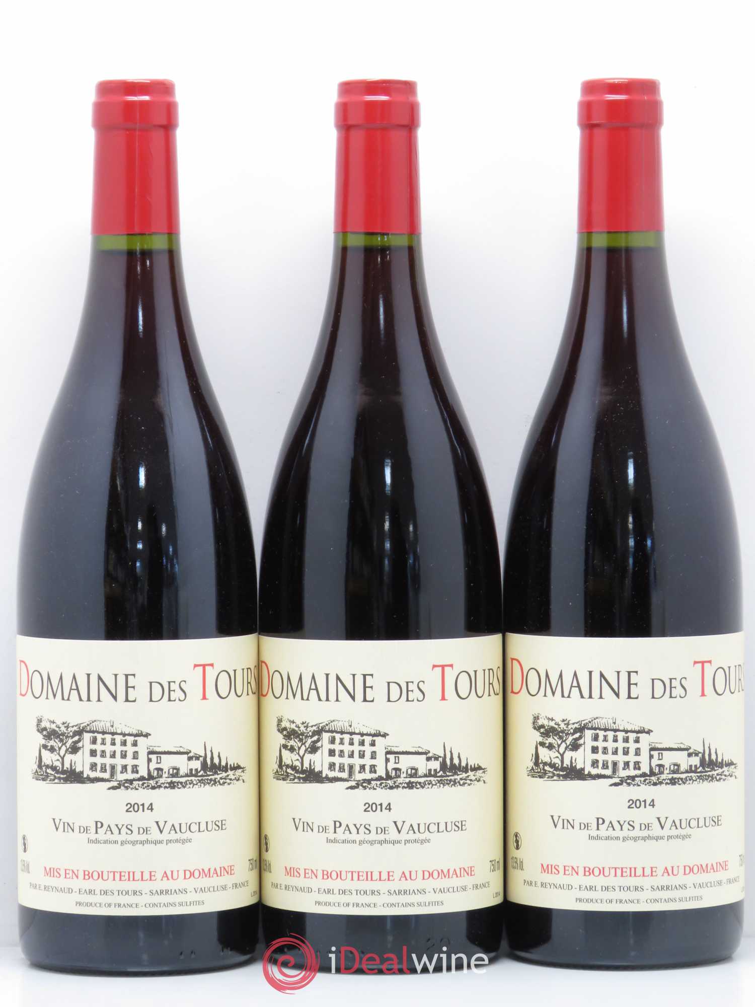 Vaucluse (Vin de Pays de Vaucluse) Domaine des Tours Emmanuel Reynaud 2014 - Lot de 3 bouteilles - 0