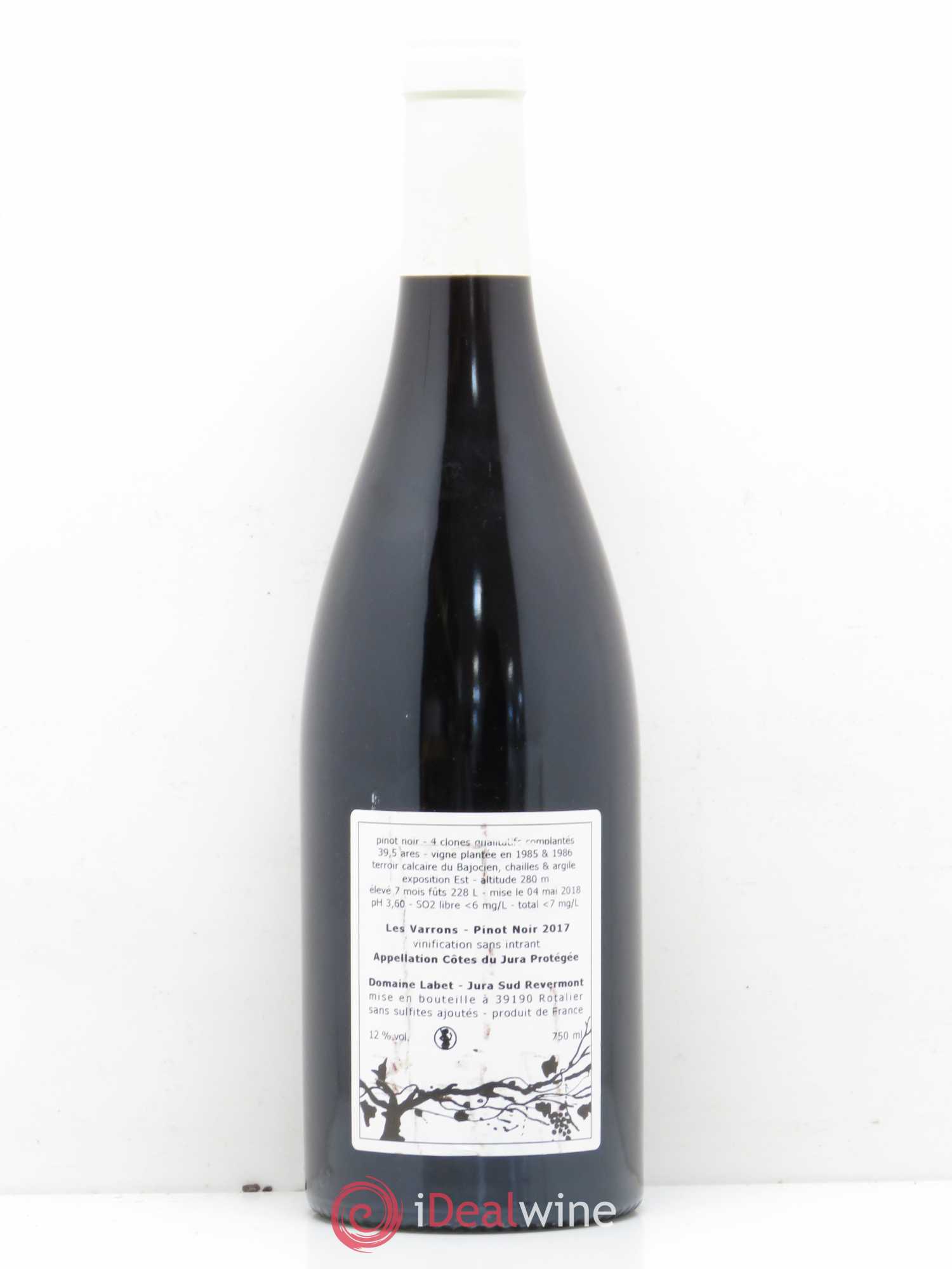 Côtes du Jura Les Varrons Pinot noir Domaine Labet 2017 - Posten von 1 Flasche - 1