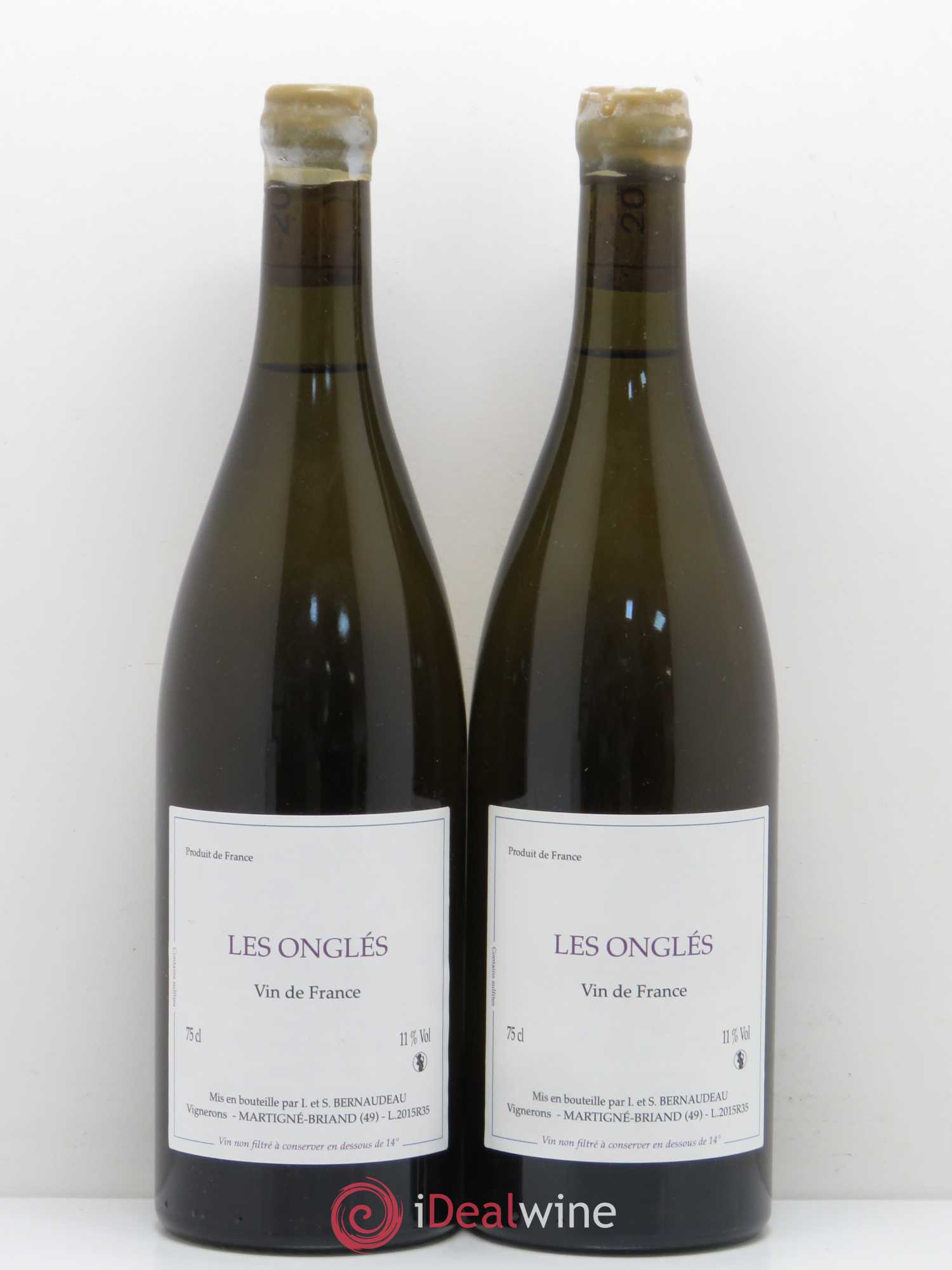Vin de France Les Onglés Stéphane Bernaudeau 2015 - Lot de 2 bouteilles - 0