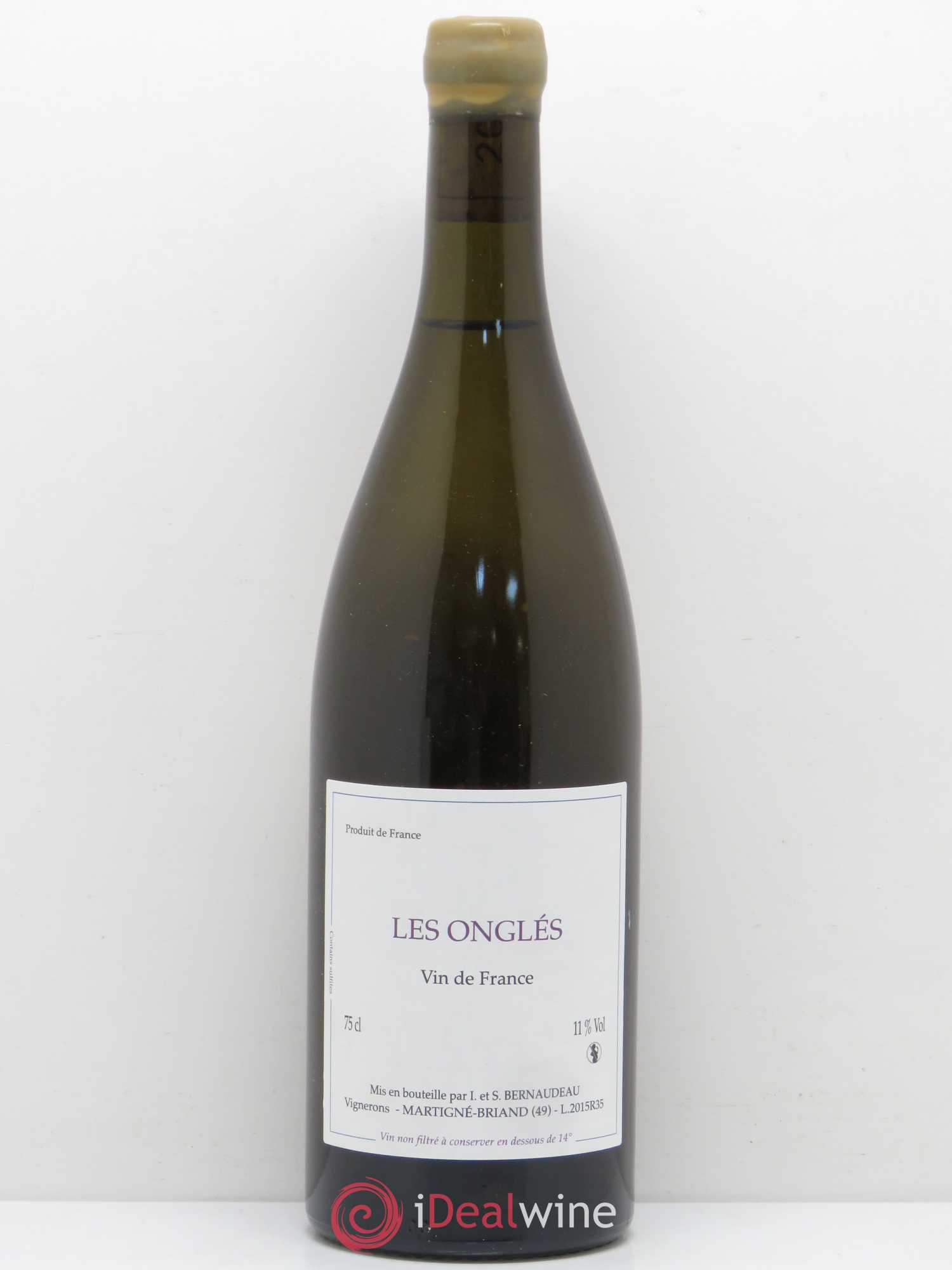 Vin de France Les Onglés Stéphane Bernaudeau 2015 - Lot de 1 bouteille - 0