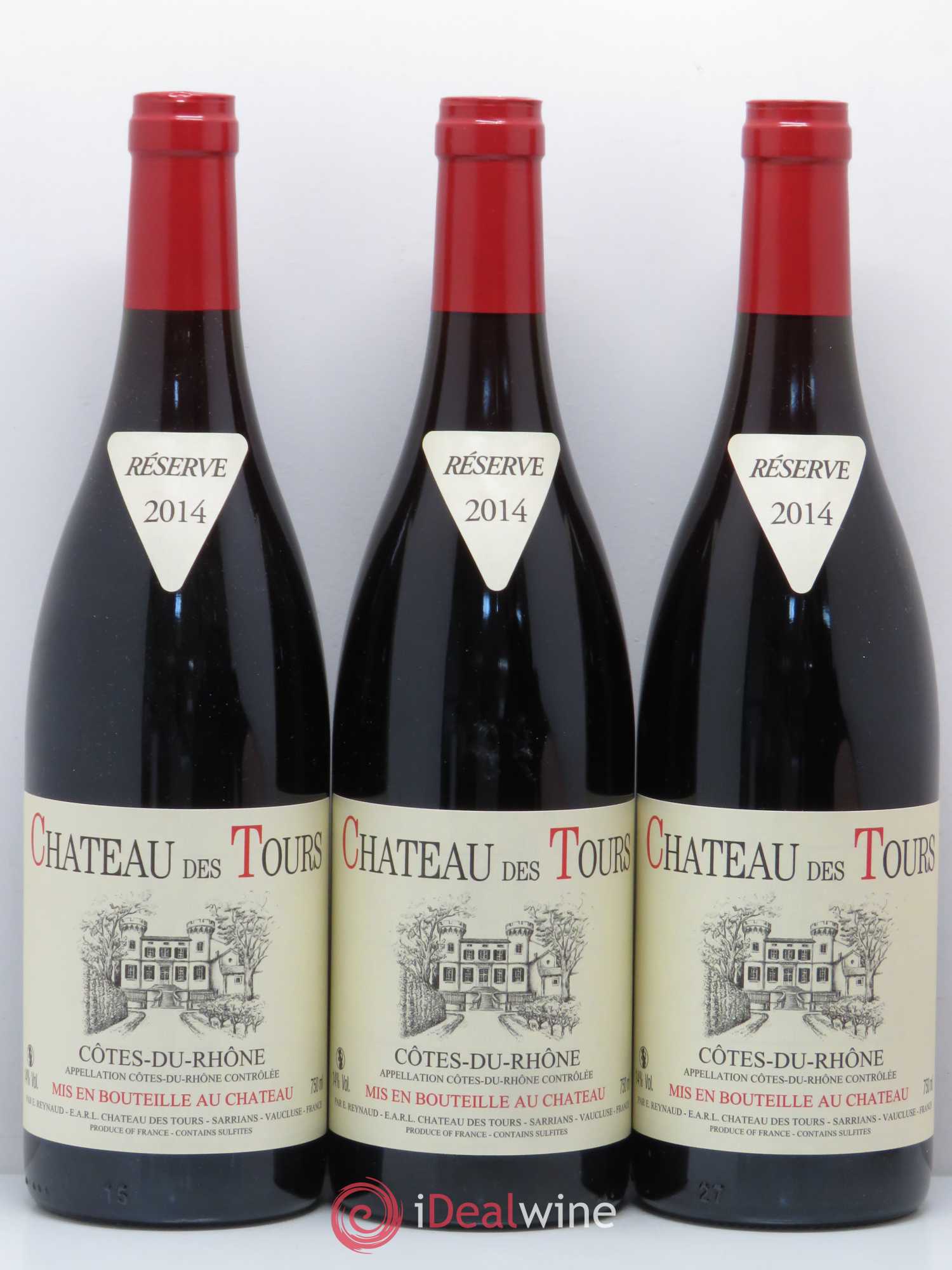 Côtes-du-Rhône Château des Tours Emmanuel Reynaud 2014 - Lot de 3 bouteilles - 0
