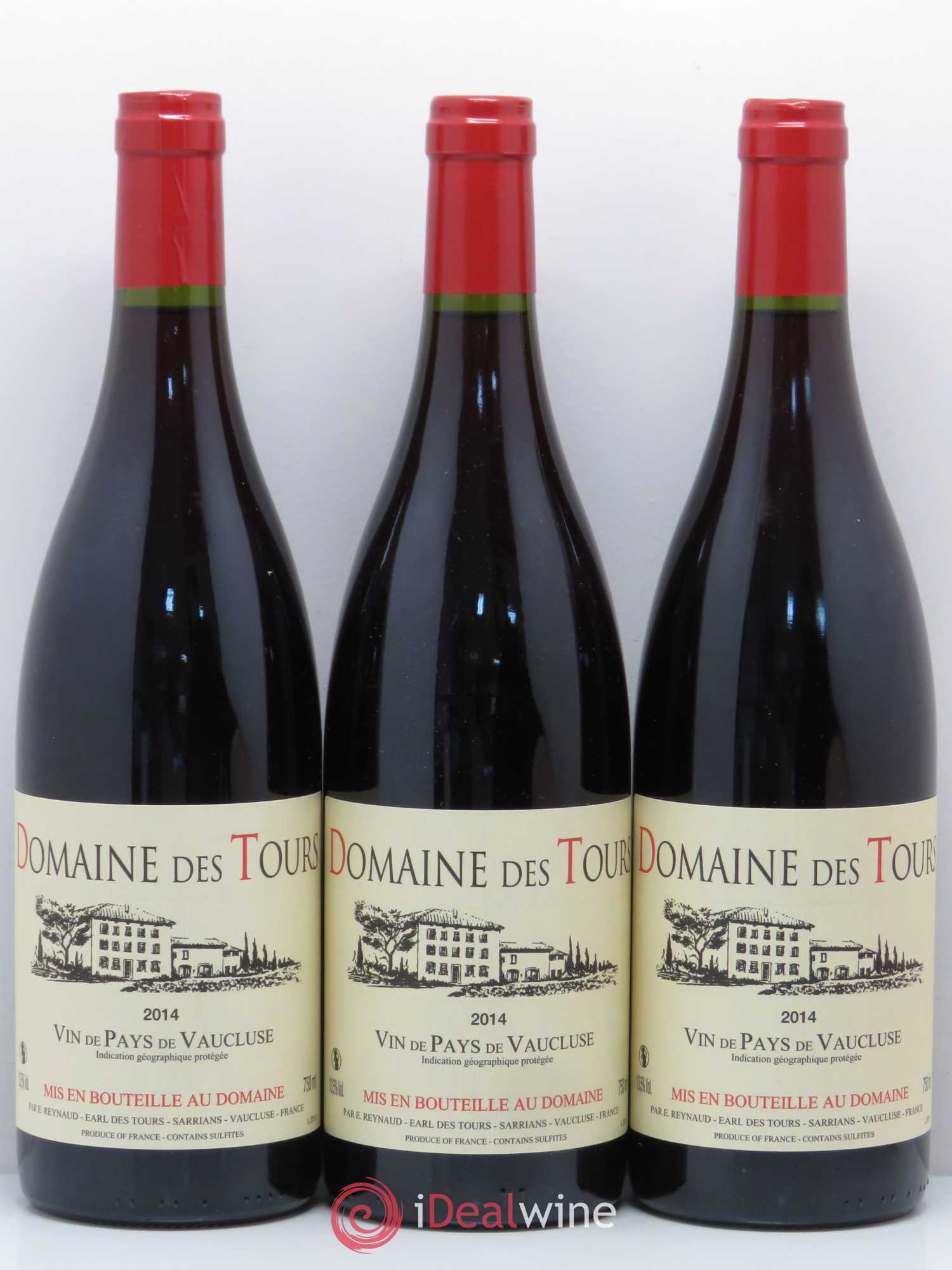 Vaucluse (Vin de Pays de Vaucluse) Domaine des Tours Emmanuel Reynaud 2014 - Lot de 3 bouteilles - 0